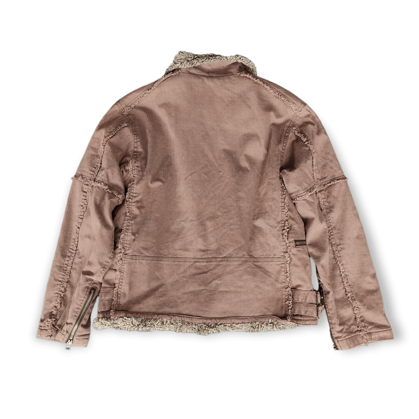 In The Attic In The Attic Asymmetric Breasted Zipper Sherpa Jacket Size US M / EU 48-50 / 2 - 6 Thumbnail