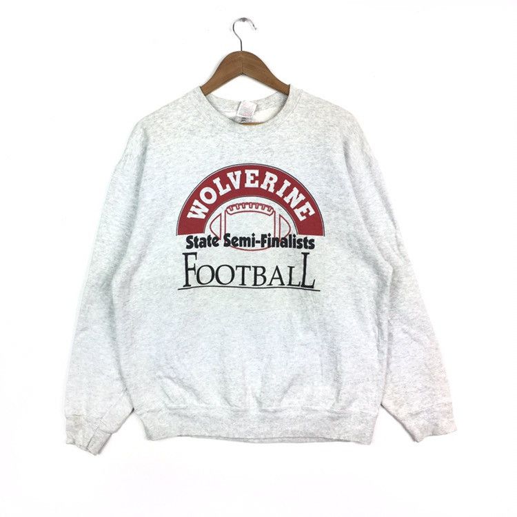 Vintage Vintage wolverine football sweatshirt Casual Jumper Size US XL / EU 56 / 4 - 1 Thumbnail