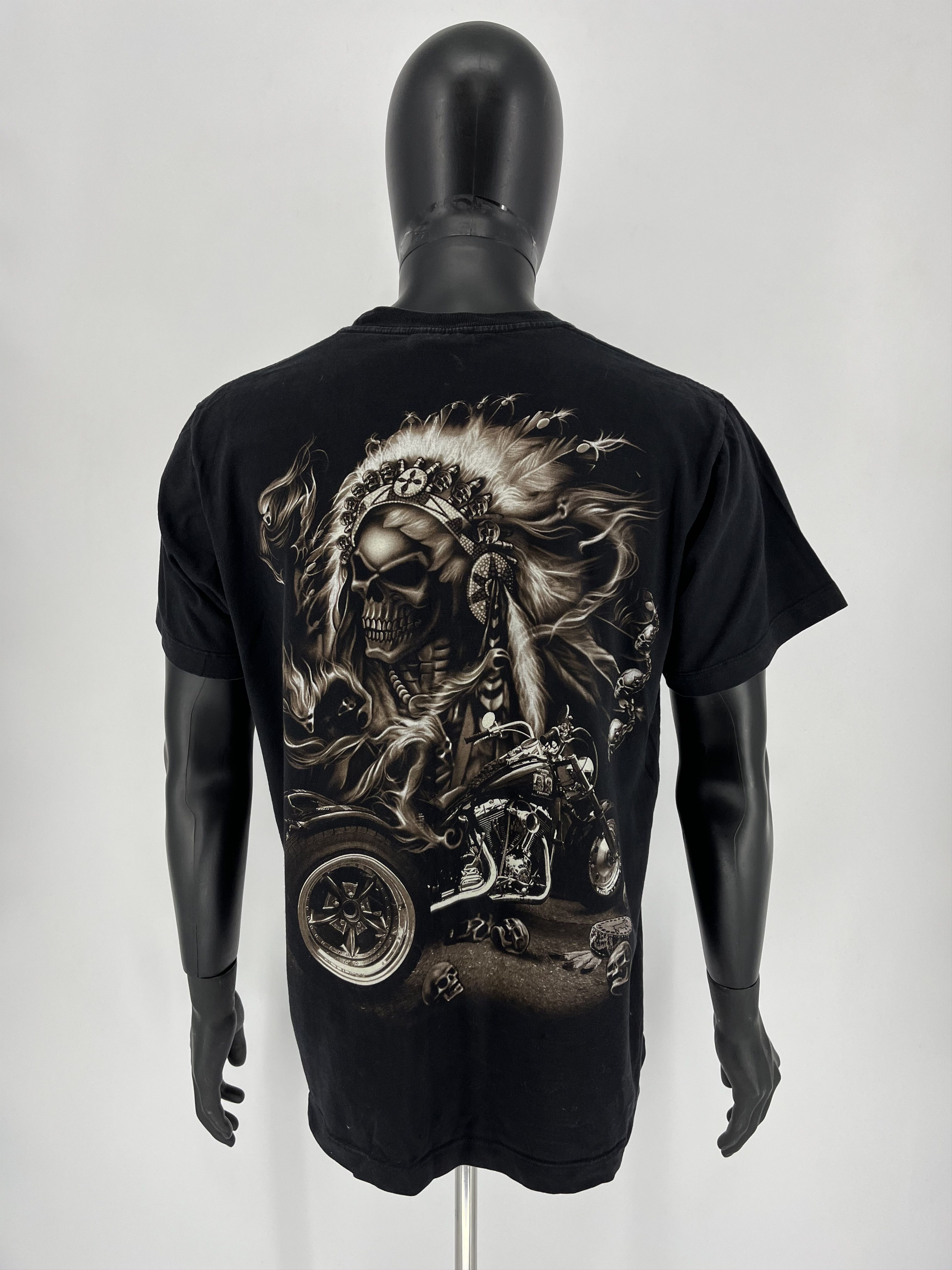 Band Tees × Vintage Vintage Y2K Devil Skull Tee Horror Face Neon Print Band Rock Size US L / EU 52-54 / 3 - 9 Thumbnail