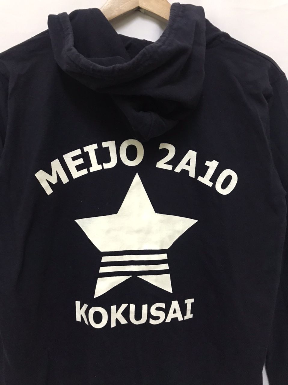 Japanese Brand Vintage UNITED ATHLE Hoodie MEIJO 2A10 KOKUSAI big logo Size US M / EU 48-50 / 2 - 2 Thumbnail