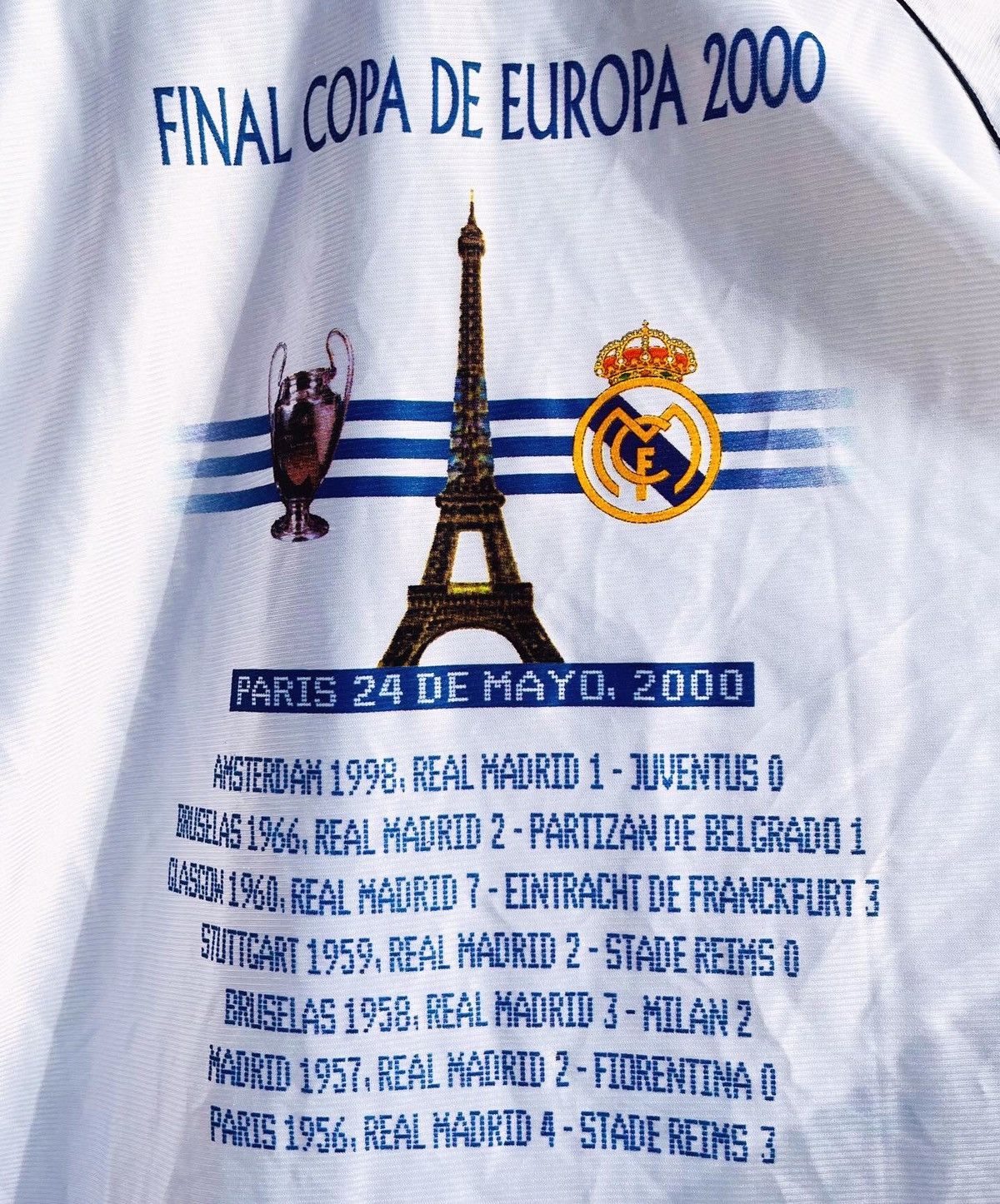 Adidas Vintage 2000 Real Madrid Rare Champions League Final Paris Size US S / EU 44-46 / 1 - 3 Thumbnail