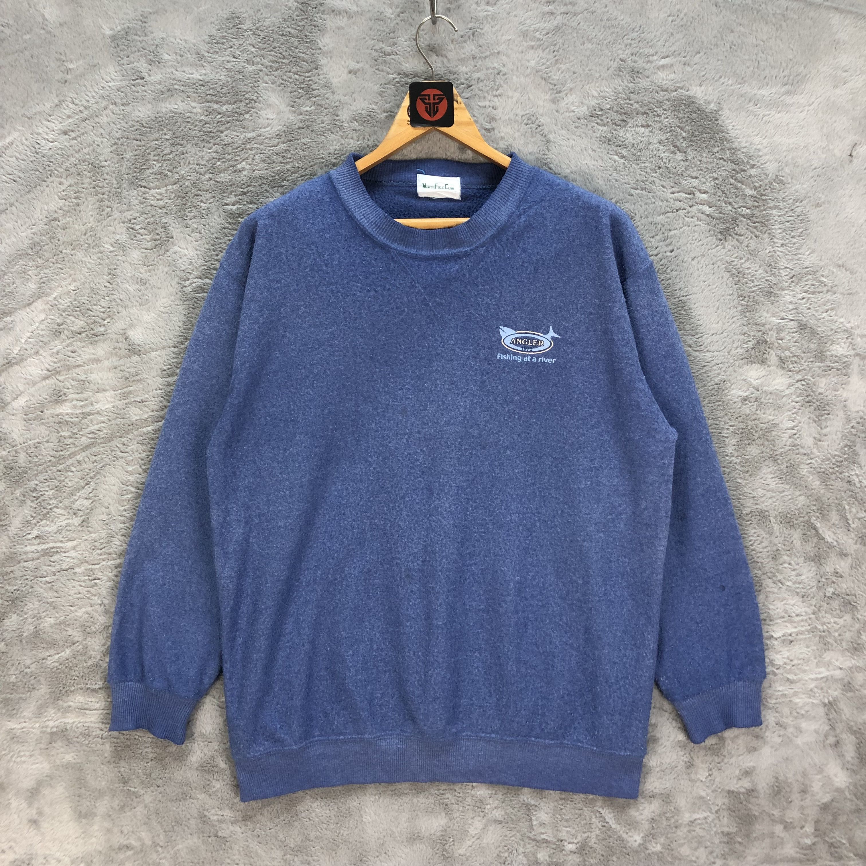 Vintage Angler 1978 Fishing At A River Sweatshirts #6356-64 Size US M / EU 48-50 / 2 - 1 Thumbnail