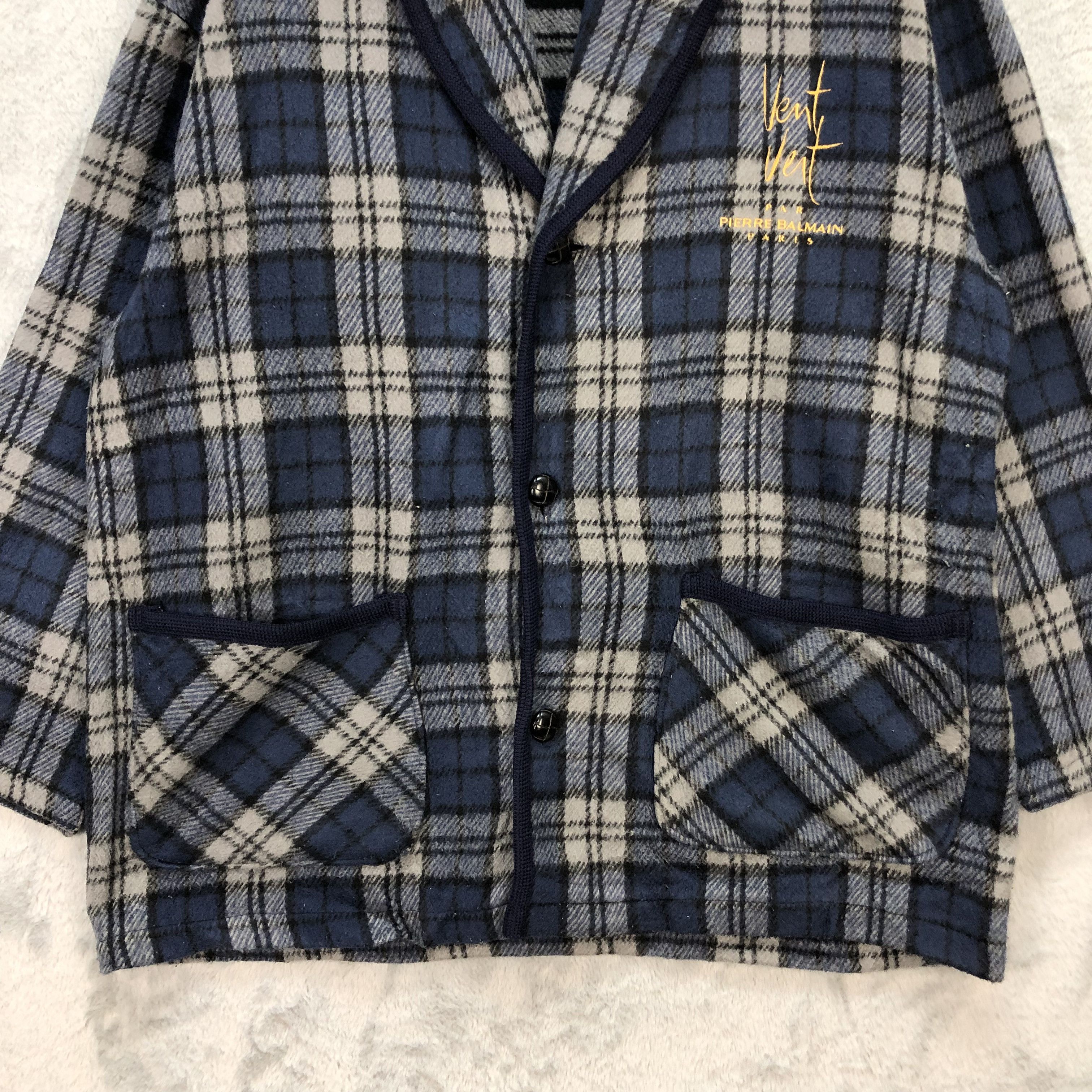 Pierre Balmain Vent Vert Pierre Balmain Tartan Coat #5919-213 Size US L / EU 52-54 / 3 - 4 Thumbnail