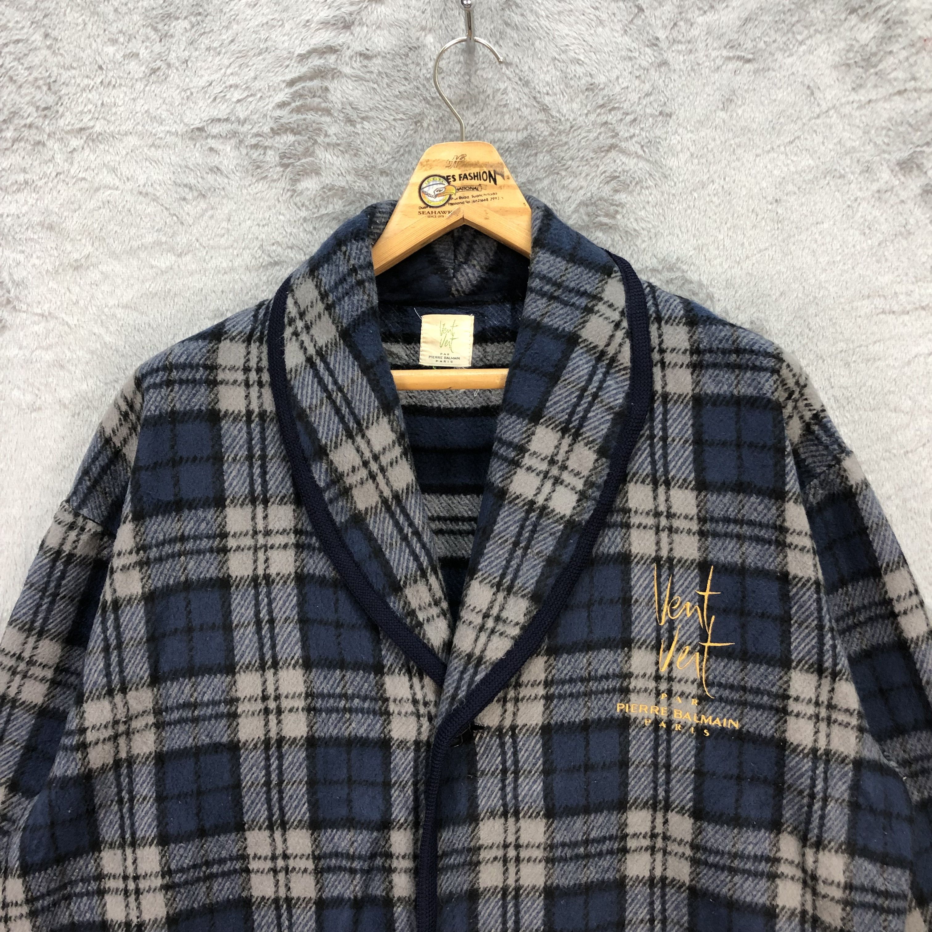 Pierre Balmain Vent Vert Pierre Balmain Tartan Coat #5919-213 Size US L / EU 52-54 / 3 - 2 Thumbnail