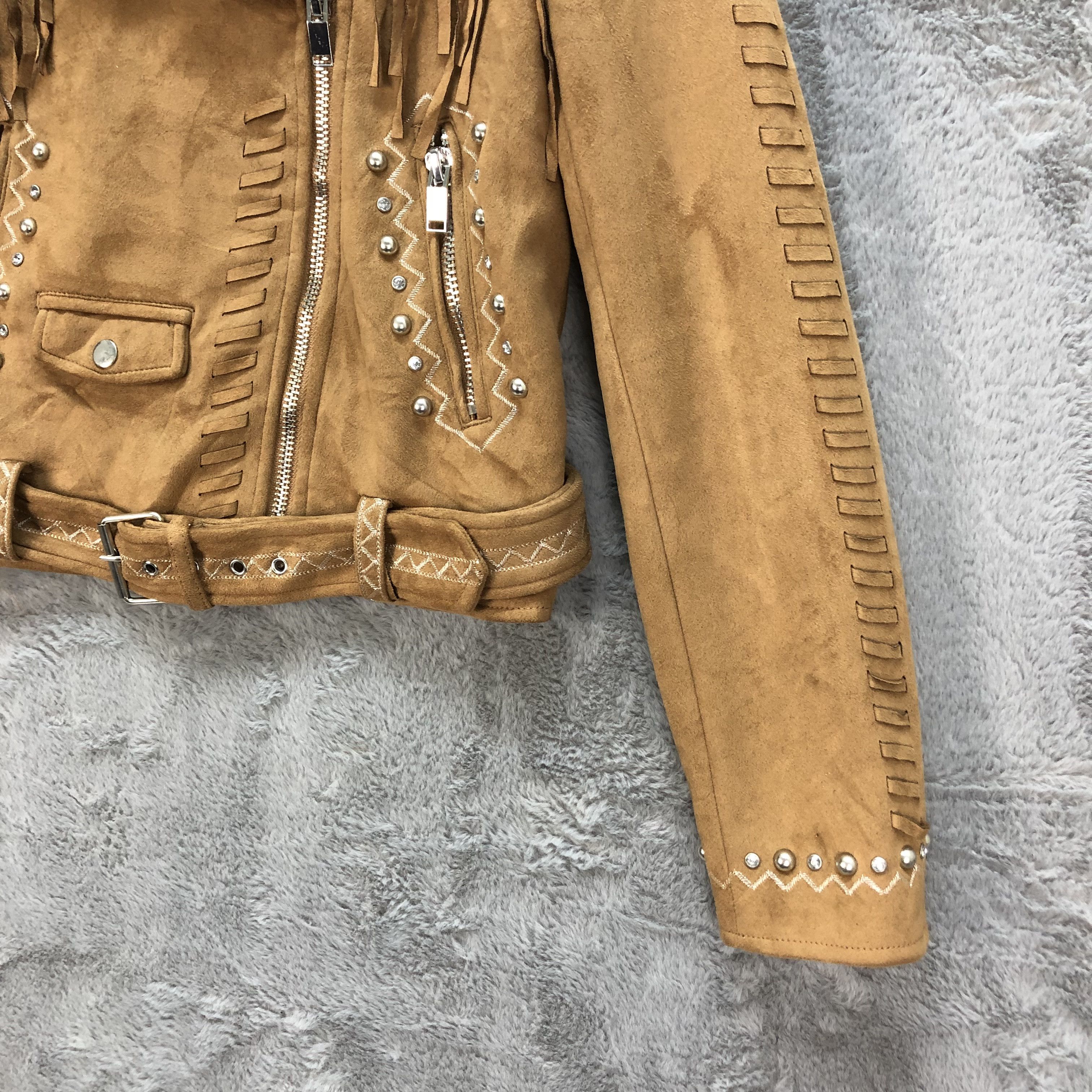 Zara Zara Cropped Jacket /Western Jacket / Cowboy Jacket #6342-63 Size S / US 4 / IT 40 - 5 Thumbnail