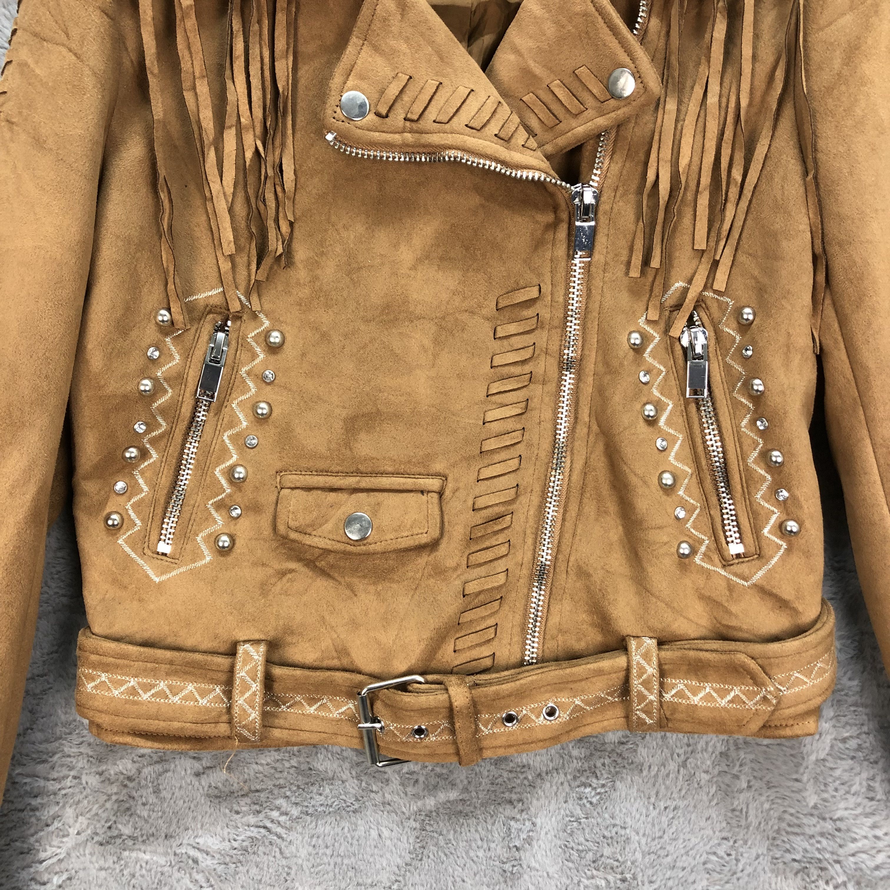 Zara Zara Cropped Jacket /Western Jacket / Cowboy Jacket #6342-63 Size S / US 4 / IT 40 - 3 Thumbnail