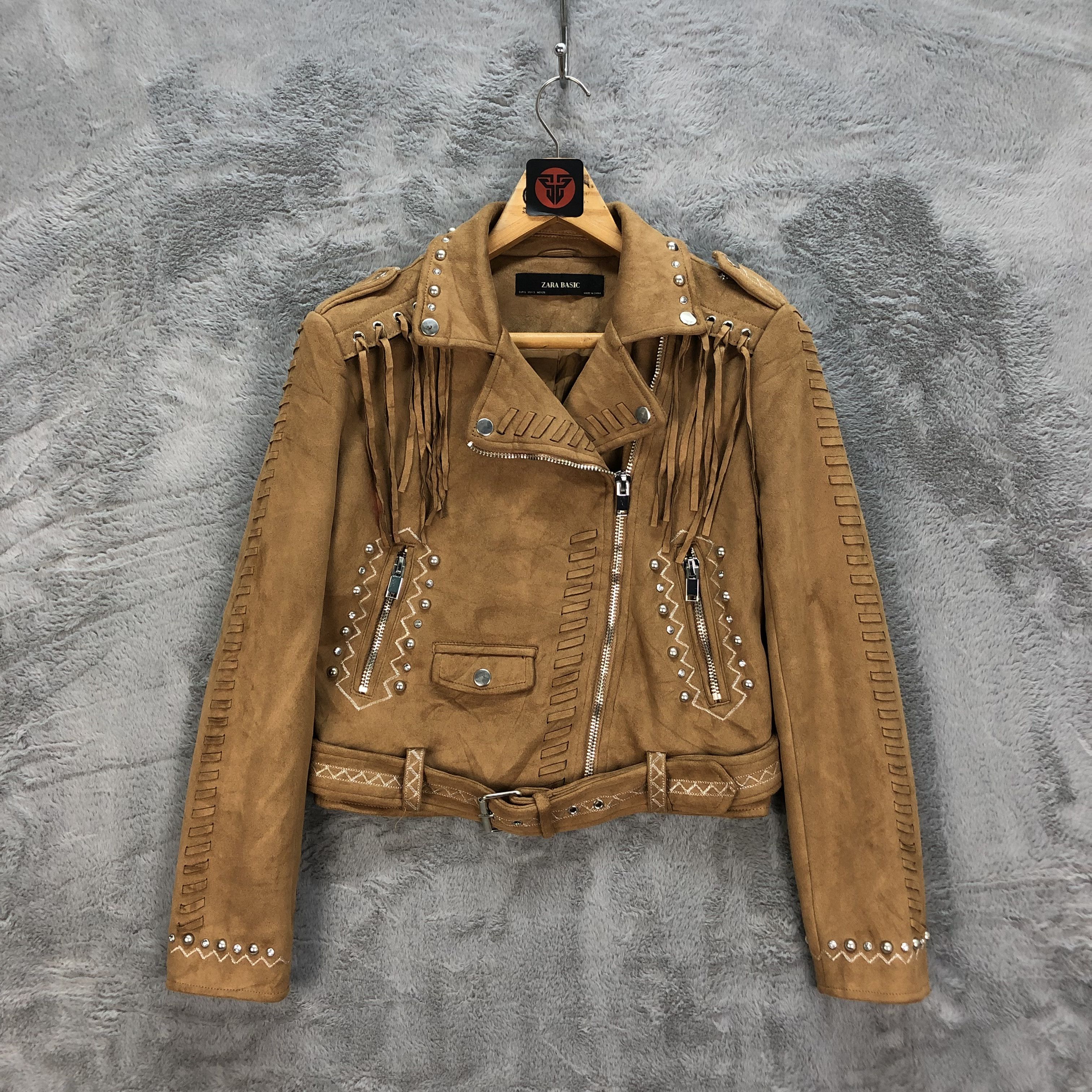 Zara Zara Cropped Jacket /Western Jacket / Cowboy Jacket #6342-63 Size S / US 4 / IT 40 - 1 Thumbnail