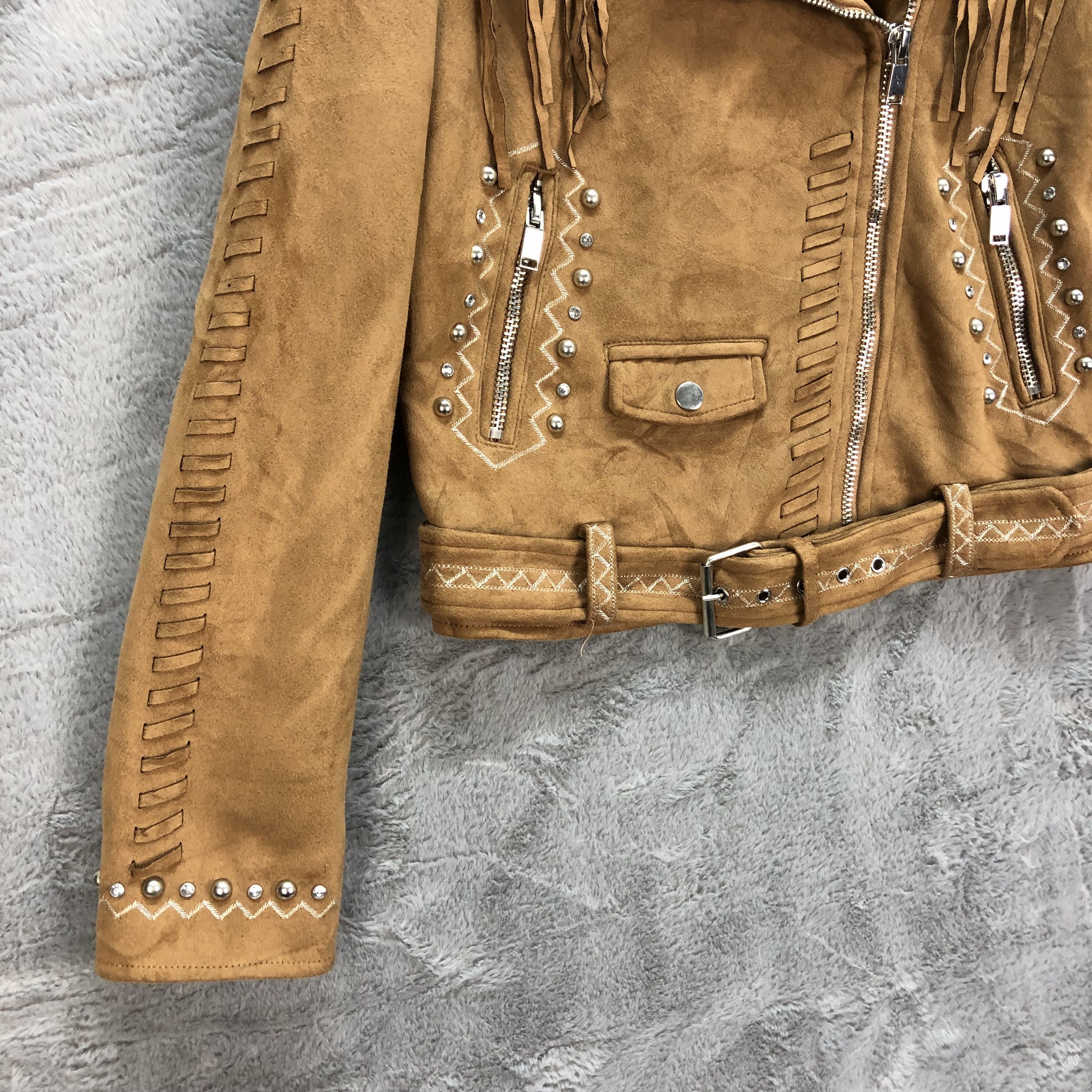 Zara Zara Cropped Jacket /Western Jacket / Cowboy Jacket #6342-63 Size S / US 4 / IT 40 - 4 Thumbnail
