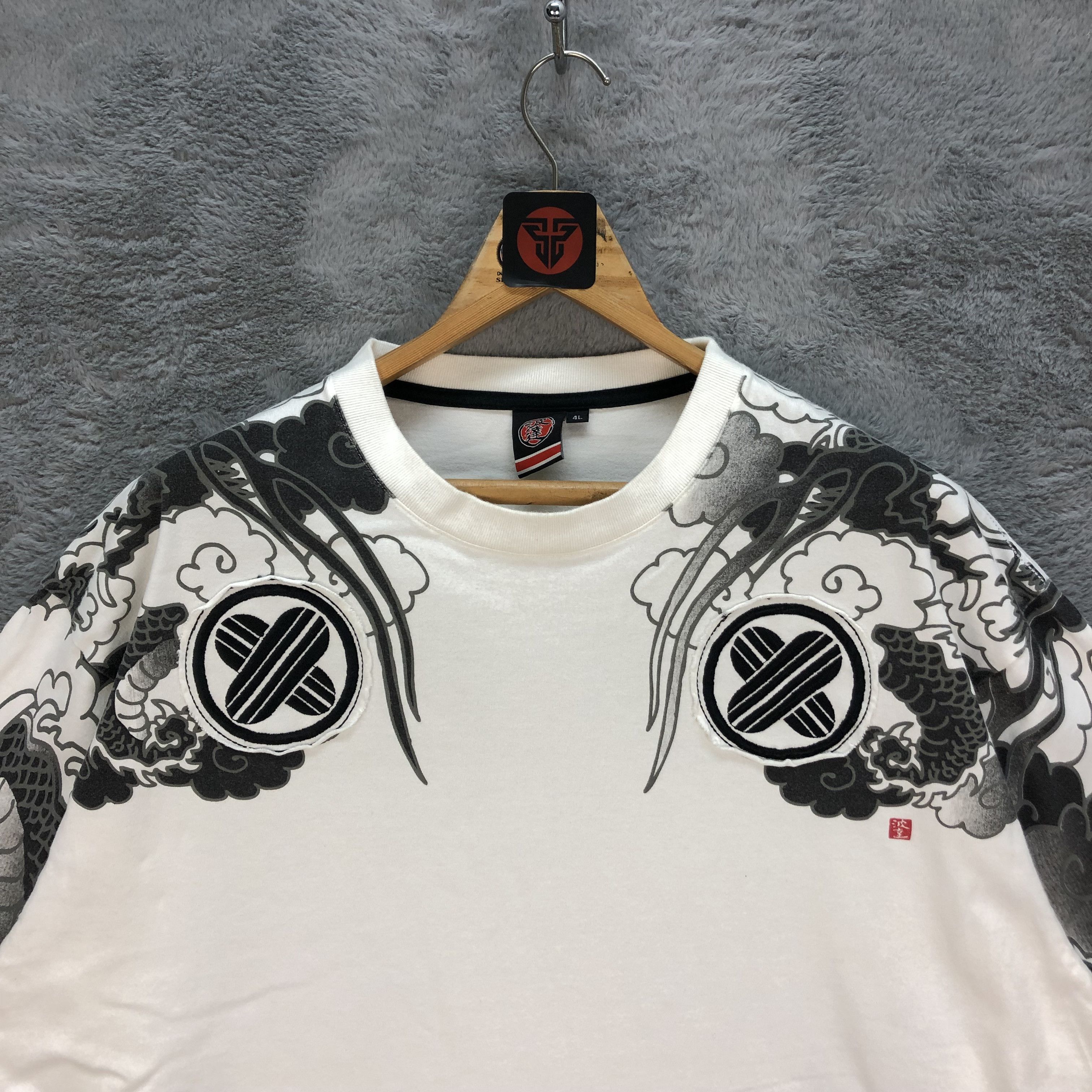Japanese Brand Japanased Legendary Dragon Quarter Sleeve Tees #6361-61 Size US XXL / EU 58 / 5 - 2 Thumbnail
