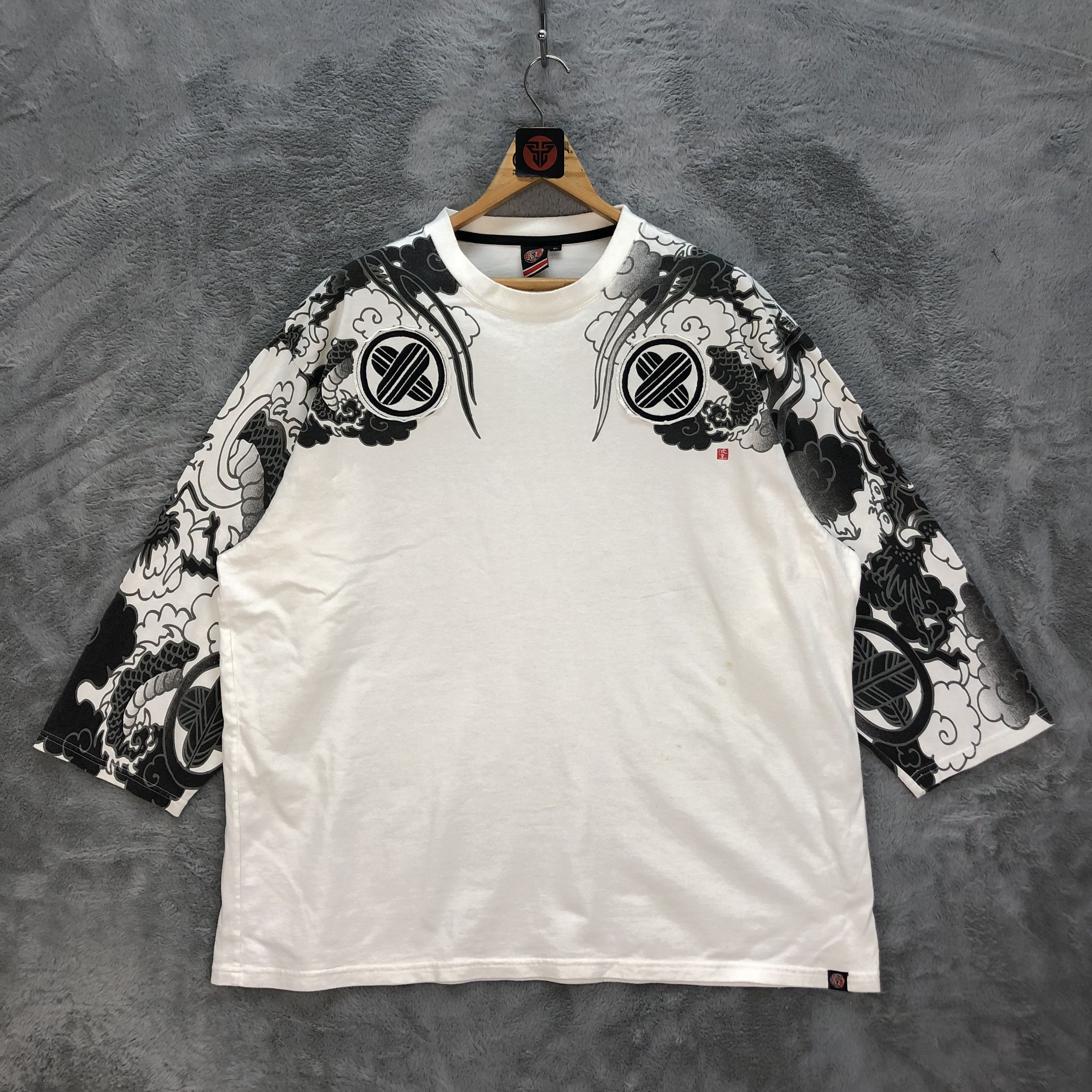 Japanese Brand Japanased Legendary Dragon Quarter Sleeve Tees #6361-61 Size US XXL / EU 58 / 5 - 1 Thumbnail