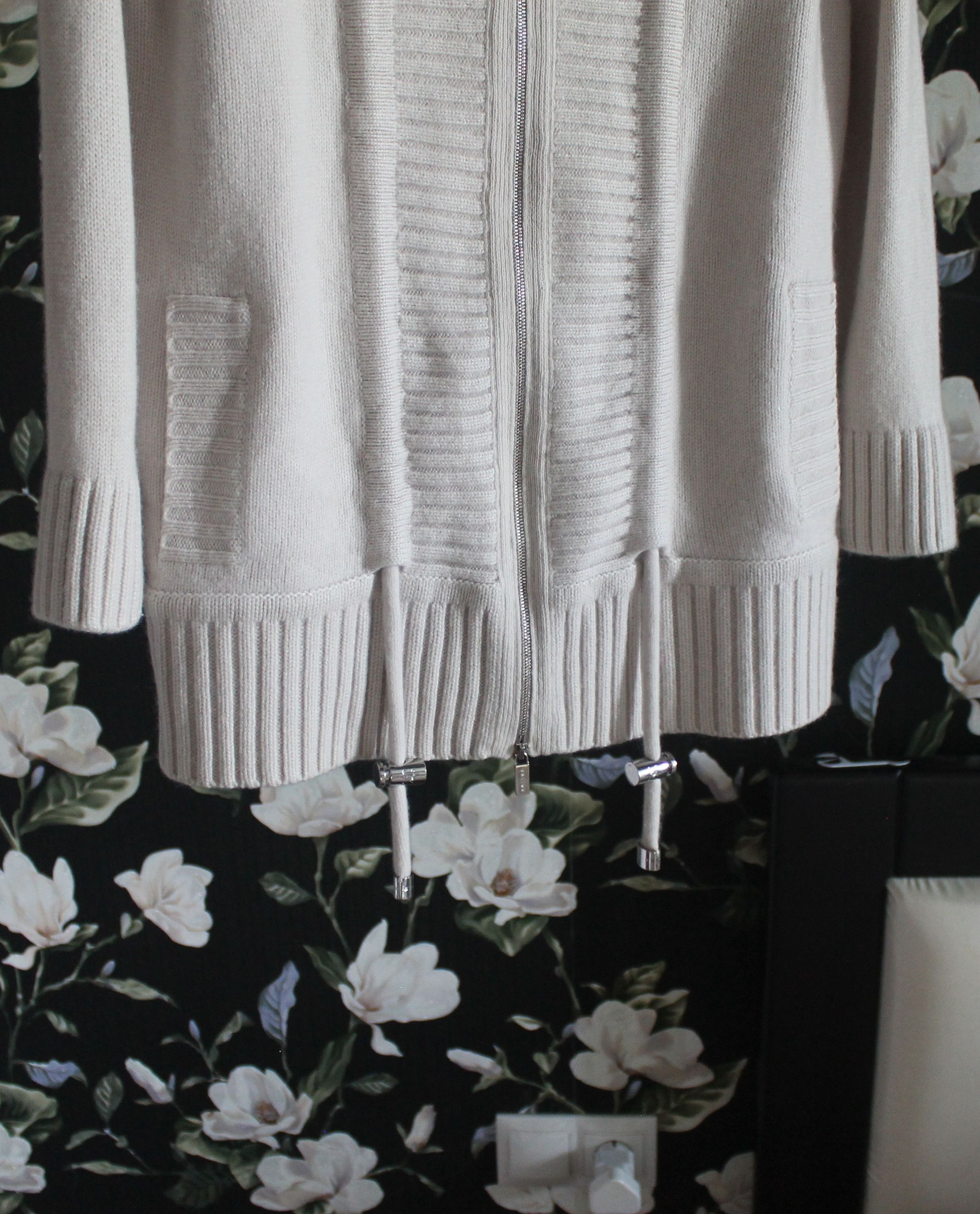Celine Celine Cashmere Cream Zip Hoodie Size L / US 10 / IT 46 - 4 Thumbnail