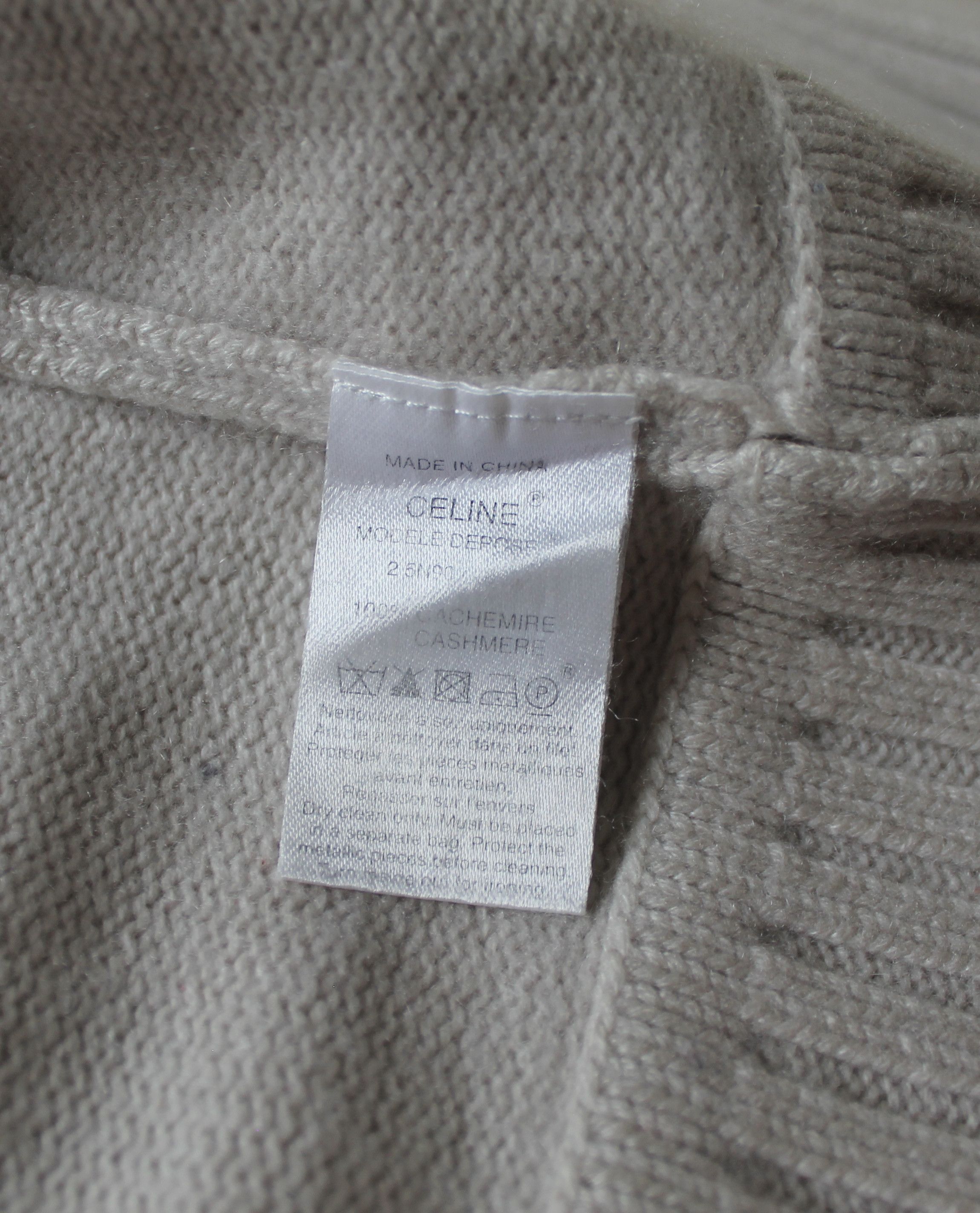 Celine Celine Cashmere Cream Zip Hoodie Size L / US 10 / IT 46 - 10 Thumbnail