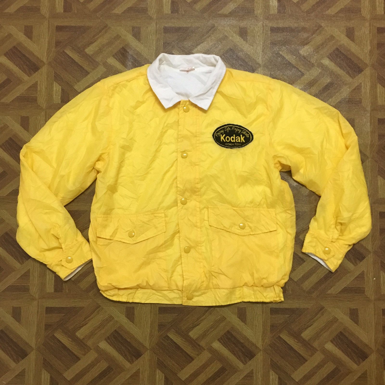 image of Vintage Kodak Jacket in Yellow, Men's (Size Small)