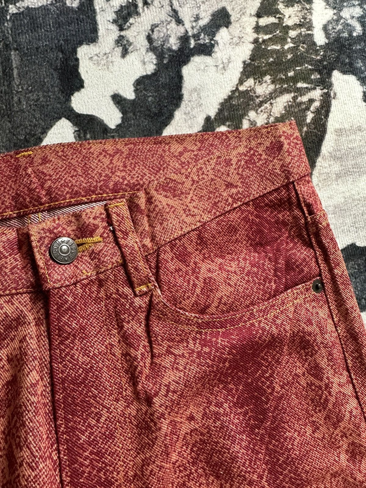 Yoshiyuki Konishi Archive 1992 Ficce by Yoshiyuki Konishi trompe l’oeil denim Size US 29 - 9 Thumbnail