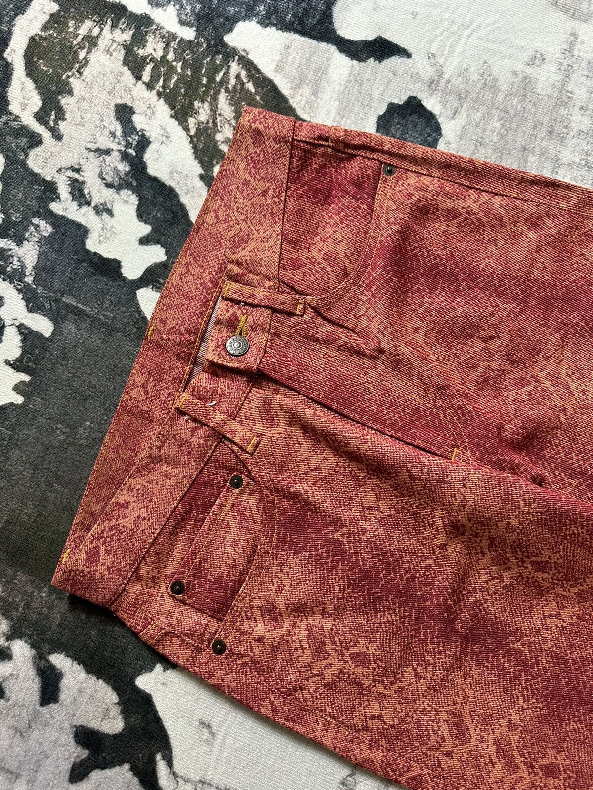 Yoshiyuki Konishi Archive 1992 Ficce by Yoshiyuki Konishi trompe l’oeil denim Size US 29 - 7 Thumbnail