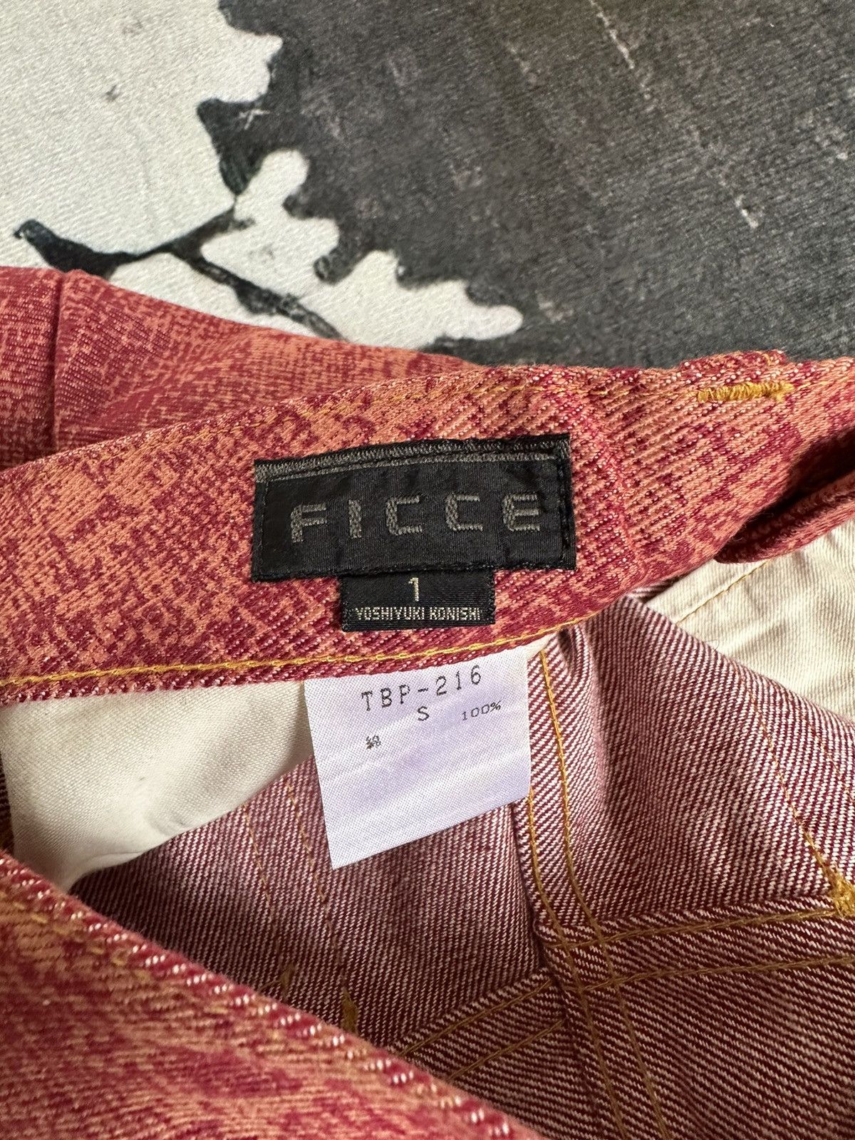 Yoshiyuki Konishi Archive 1992 Ficce by Yoshiyuki Konishi trompe l’oeil denim Size US 29 - 13 Thumbnail