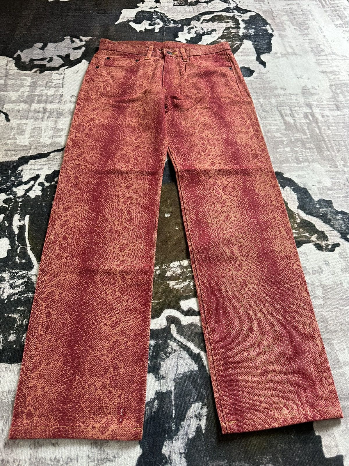 Yoshiyuki Konishi Archive 1992 Ficce by Yoshiyuki Konishi trompe l’oeil denim Size US 29 - 3 Thumbnail