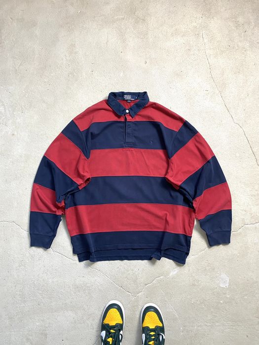 Polo Ralph Lauren 90’s Vintage Polo Ralph Lauren Rugby Longsleeve Kanye ...