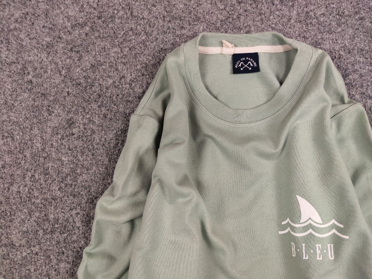 Bleu De Paname Bleu De Paname Crew Check Logo Jumper Sweatshirt Size US M / EU 48-50 / 2 - 11 Thumbnail
