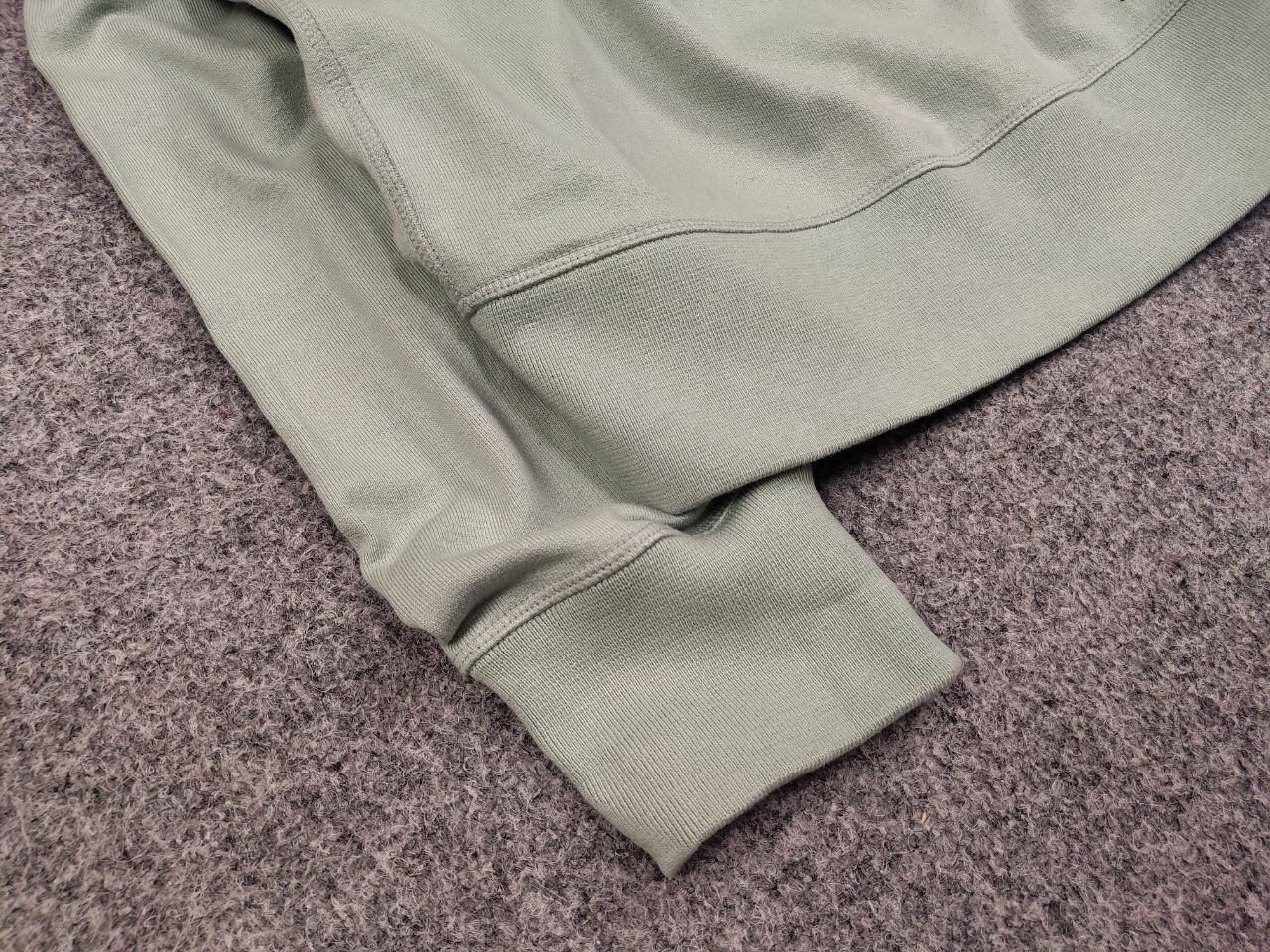 Bleu De Paname Crew Check Logo Jumper Sweatshirt in Green, Men's — image 6 of 6