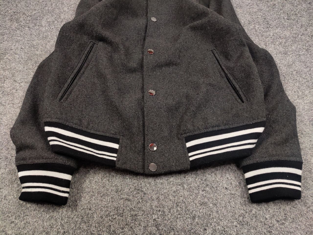Japanese Brand Varsity H&M Wool bomber jacket saint laurent teddy Style Size US M / EU 48-50 / 2 - 9 Thumbnail