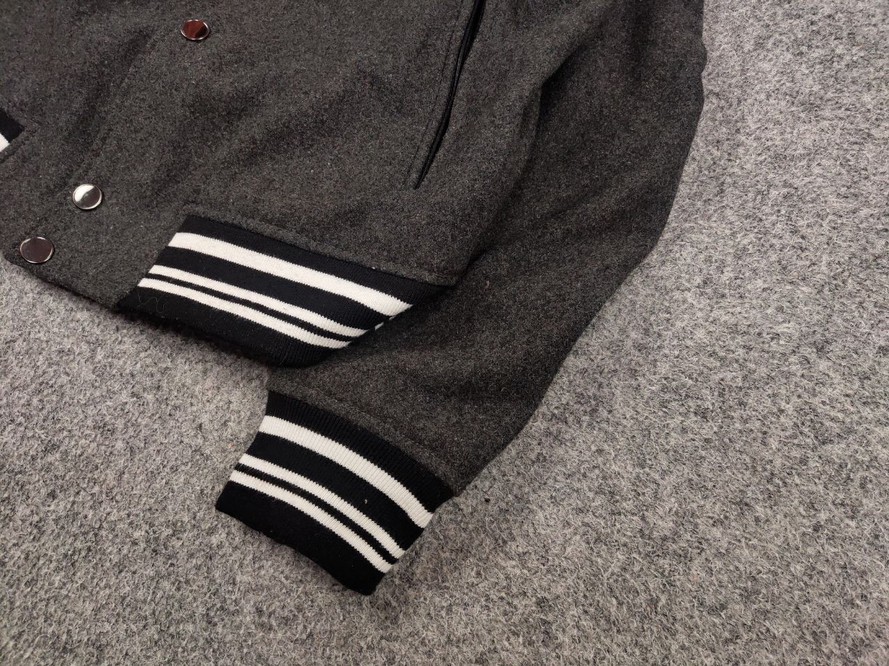 Japanese Brand Varsity H&M Wool bomber jacket saint laurent teddy Style Size US M / EU 48-50 / 2 - 5 Thumbnail