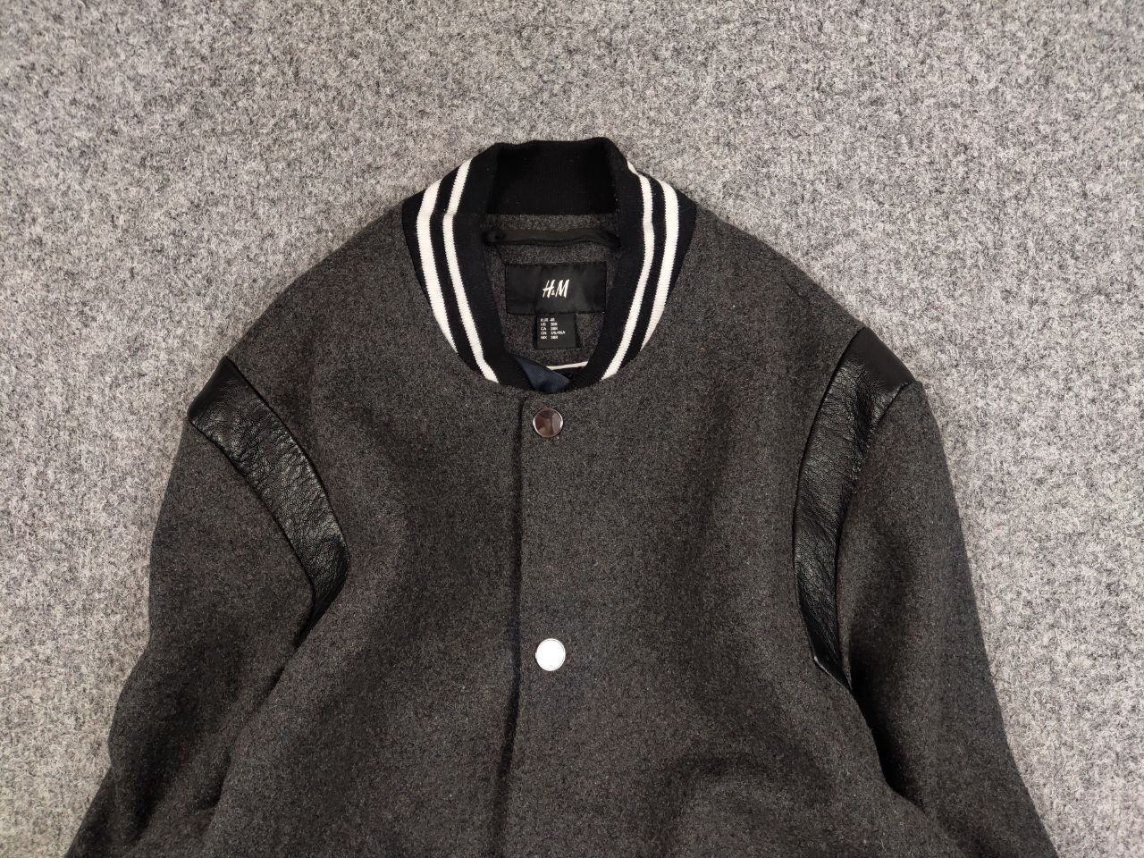 Japanese Brand Varsity H&M Wool bomber jacket saint laurent teddy Style Size US M / EU 48-50 / 2 - 8 Thumbnail
