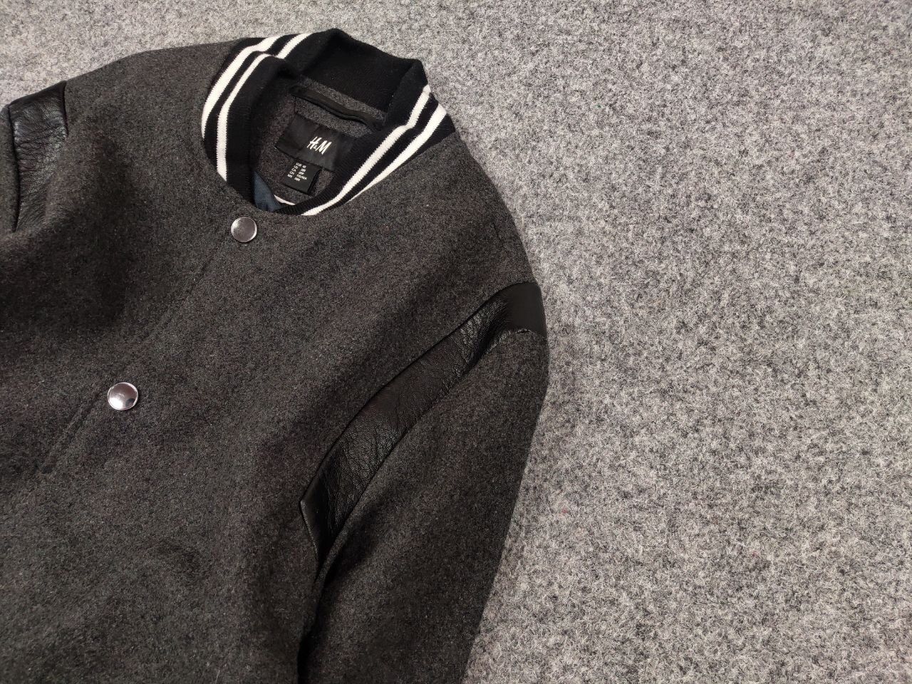 Japanese Brand Varsity H&M Wool bomber jacket saint laurent teddy Style Size US M / EU 48-50 / 2 - 4 Thumbnail