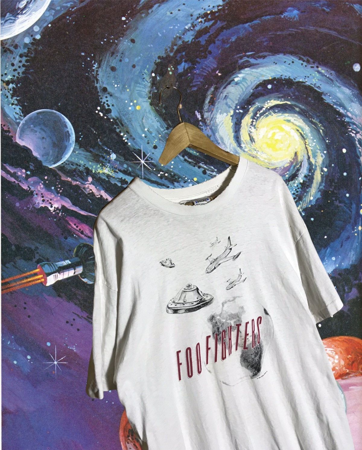 1995 Rare Vintage 90s Foo Fighters single stitch t-shirt