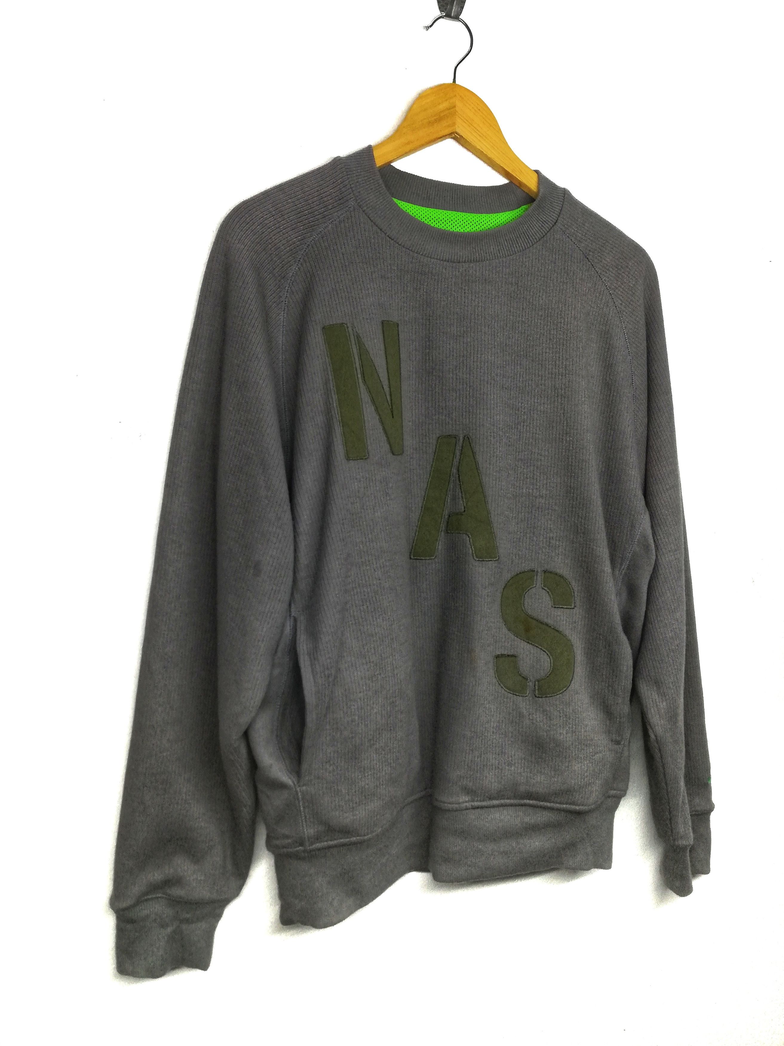 image of Nike Air - Sole Swoosh Riversible Trainer Sweatshirts in Grey/Green, Men's (Size Medium)