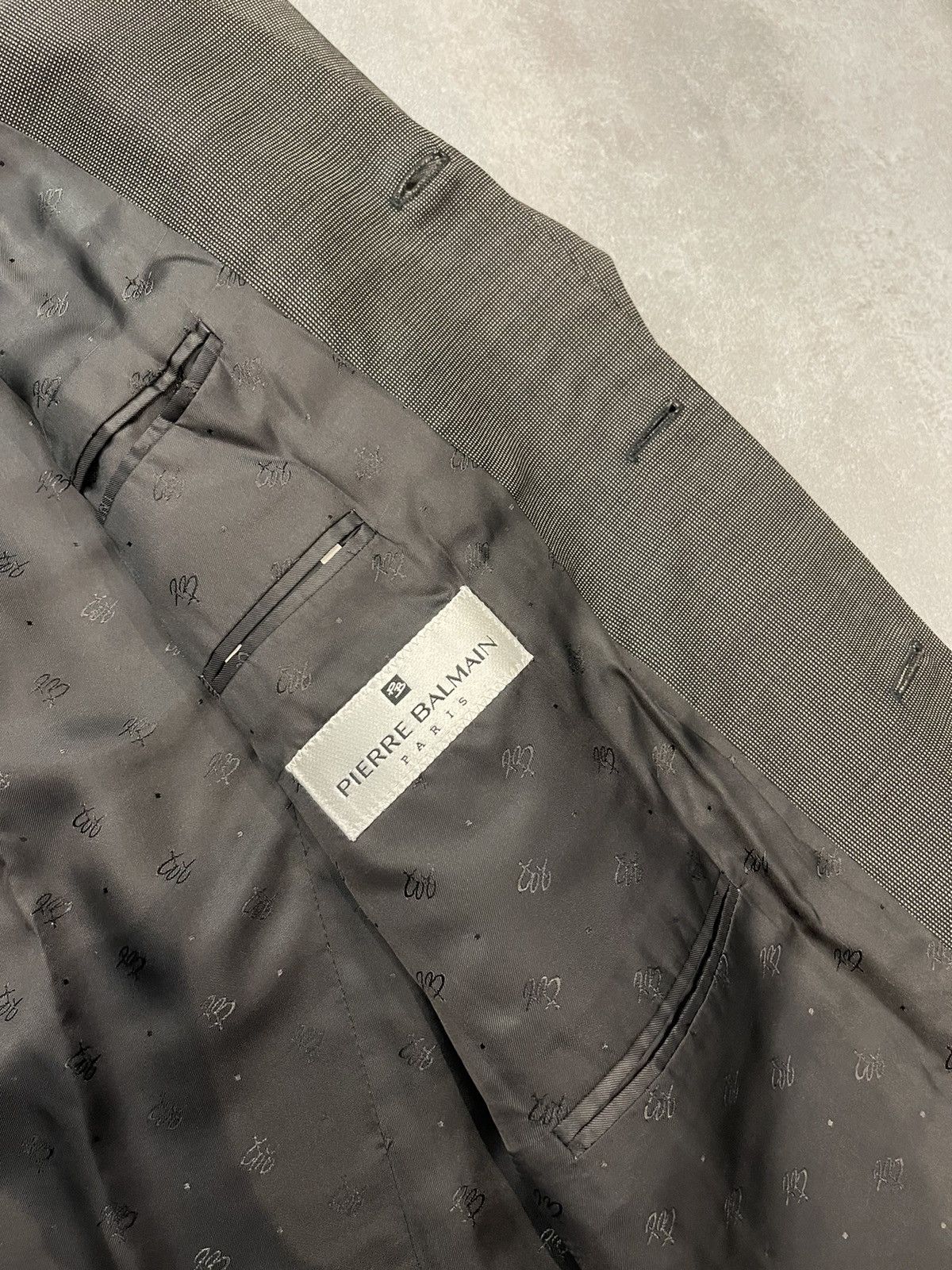 Balmain Pierre Balmain Grey Wool Blazer Size US M / EU 48-50 / 2 - 13 Thumbnail