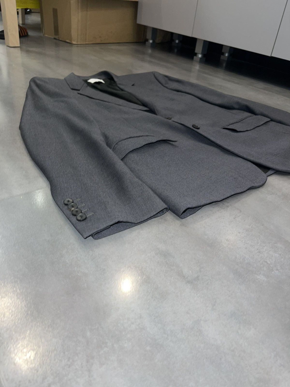 Sandro Sandro Wool Grey Blazer Size 44R - 6 Thumbnail