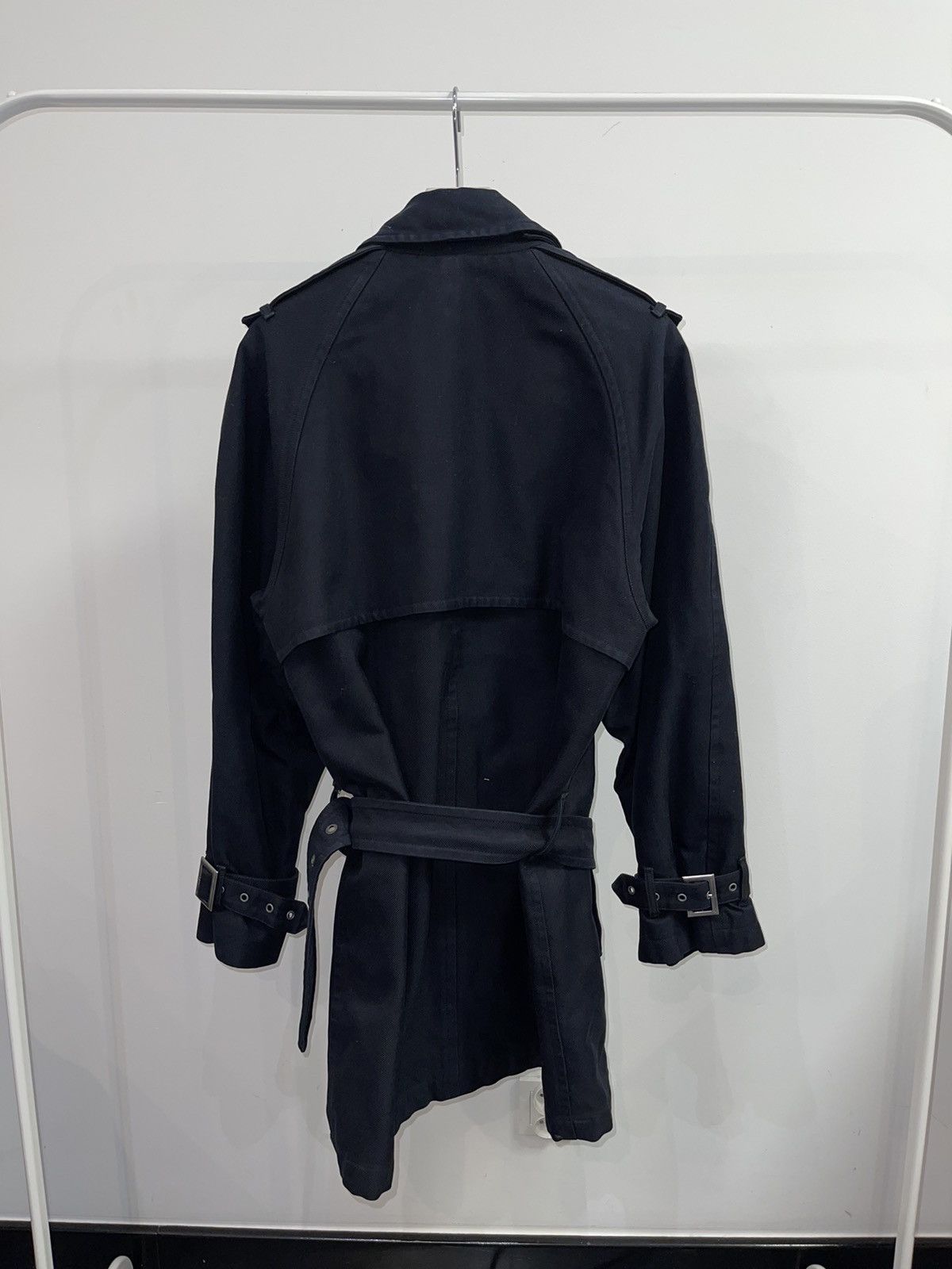 Saint Laurent Paris Yves Saint Laurent Rive Gauche Double Breasted Black Coat Size US M / EU 48-50 / 2 - 7 Thumbnail