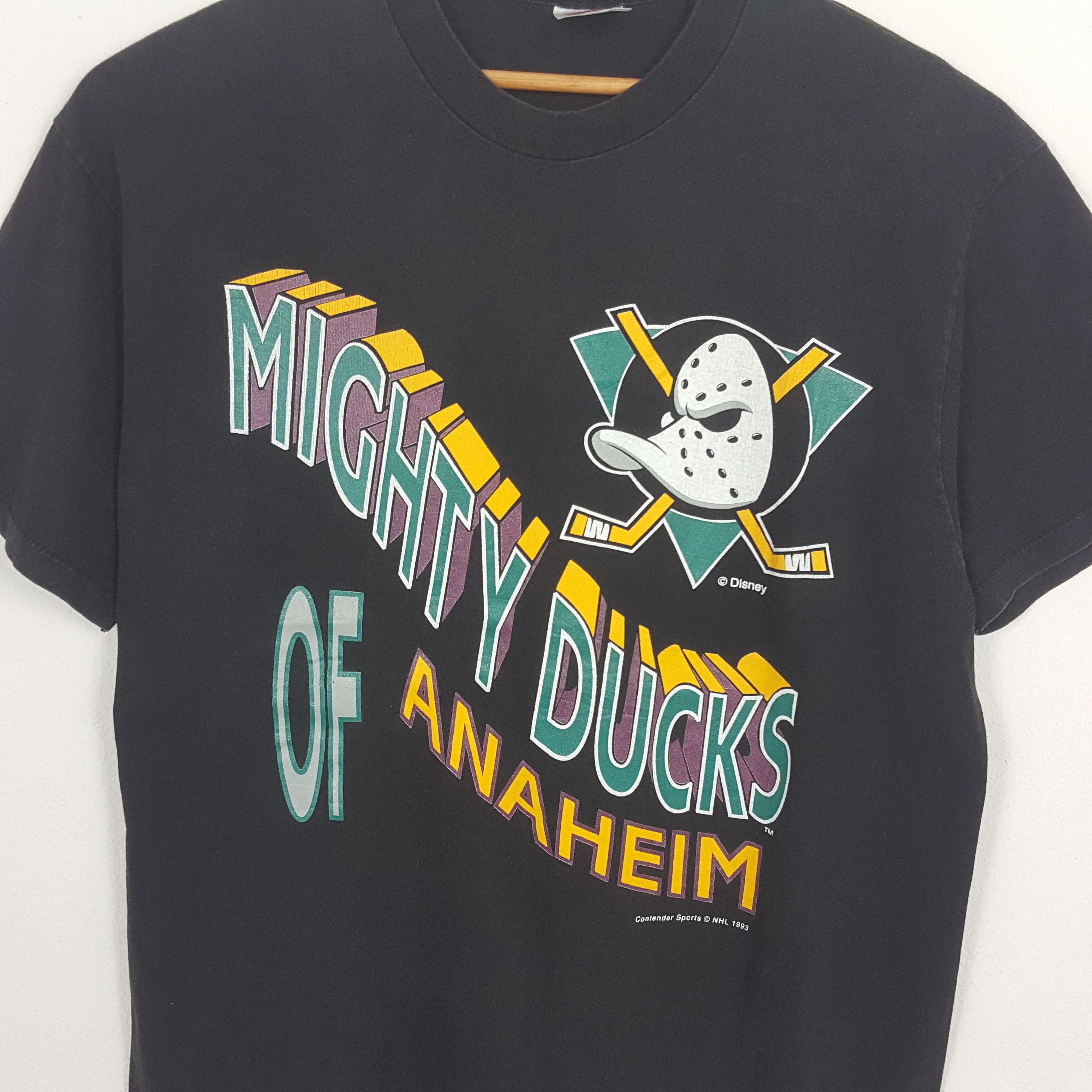 Disney × NHL × Vintage Vintage 90's MIGHTY DUCKS American Sports NHL T-Shirt Size US XL / EU 56 / 4 - 2 Thumbnail