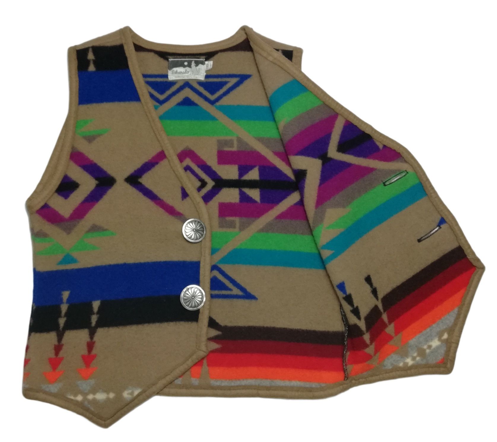 Vintage 🔥Heat!! Silverador Made In New Mexico Navajo Wool Printed Size US S / EU 44-46 / 1 - 5 Thumbnail