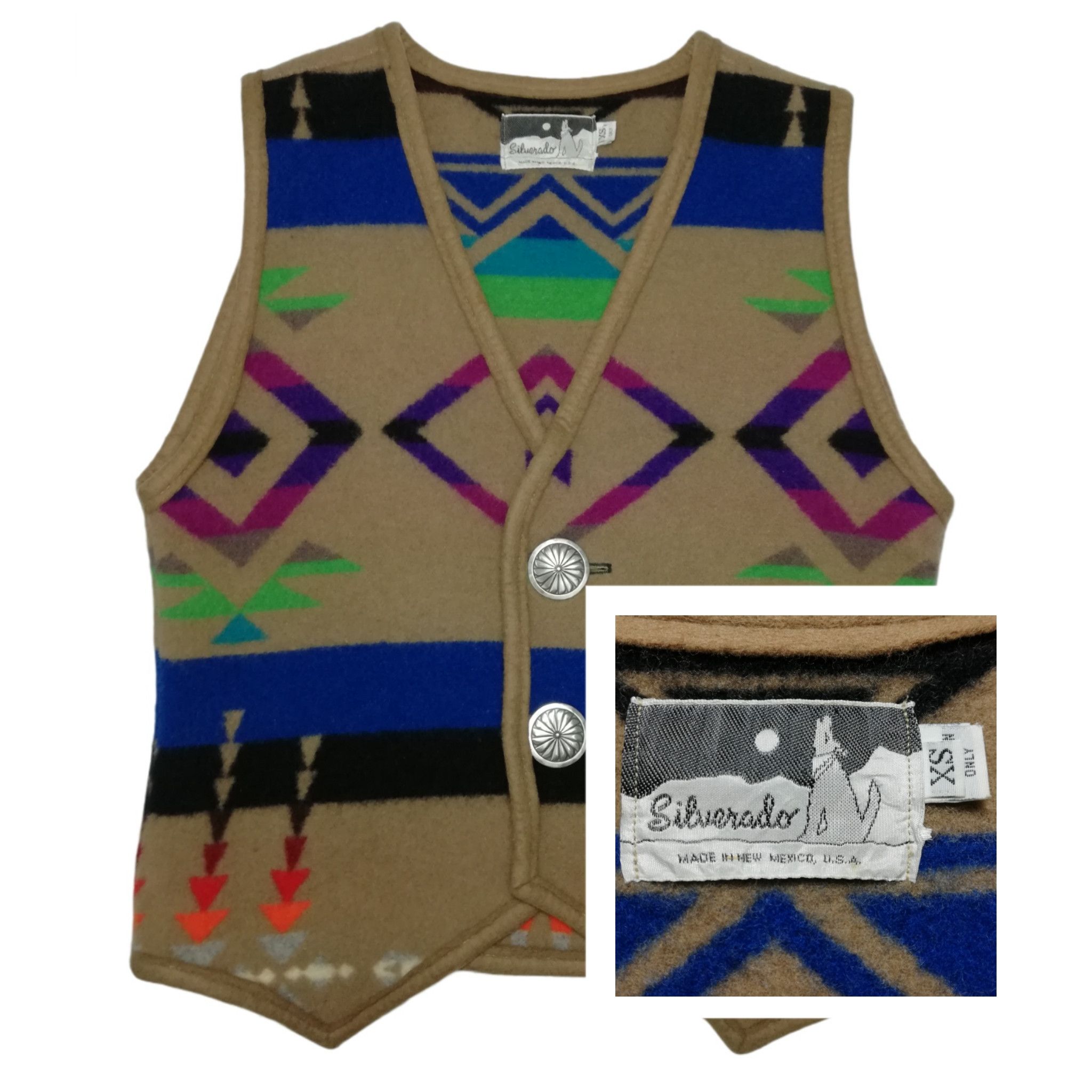 Vintage 🔥Heat!! Silverador Made In New Mexico Navajo Wool Printed Size US S / EU 44-46 / 1 - 1 Thumbnail