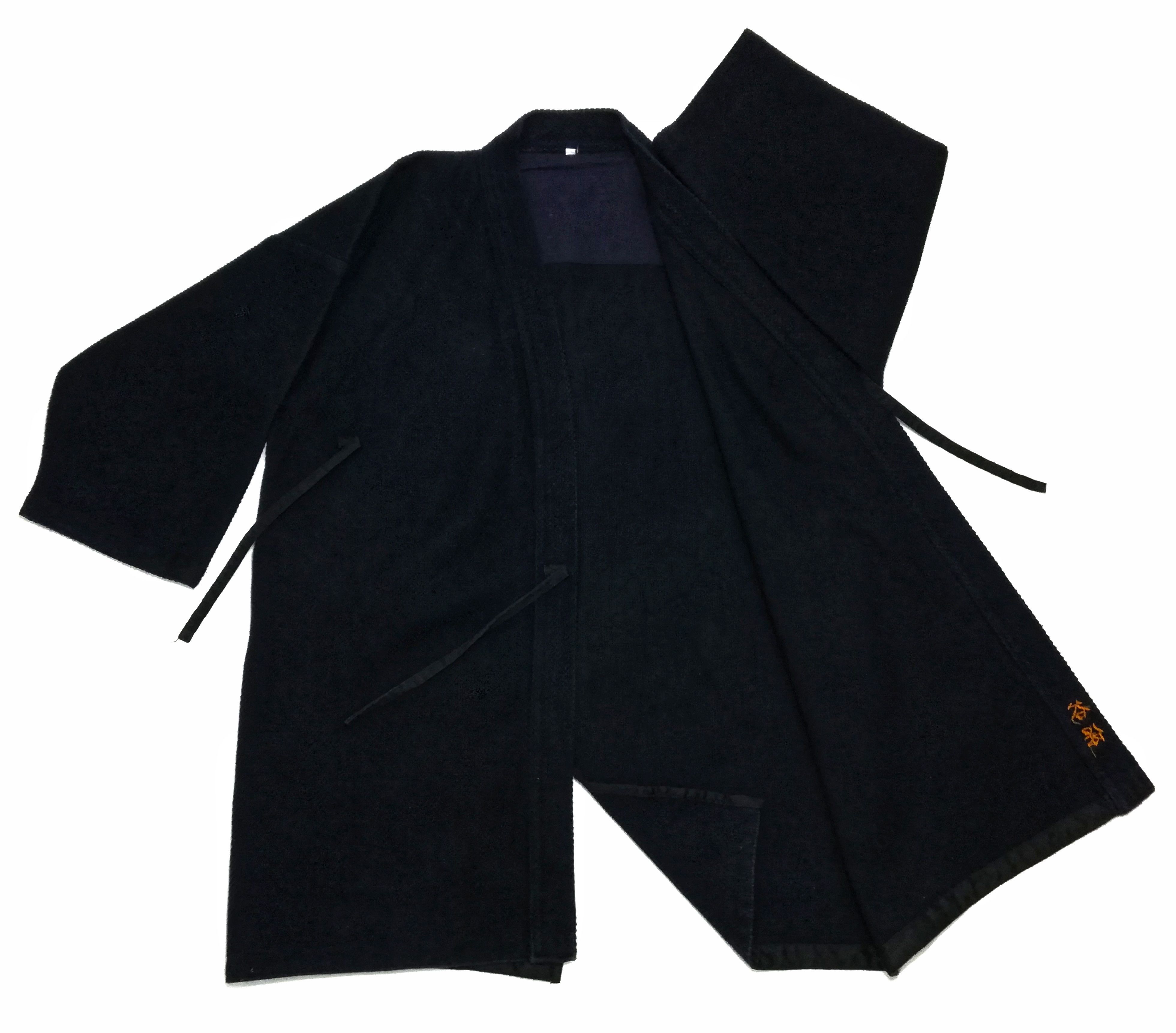 Indigo × Japanese Brand 🔥Sanjuro Kimono Indigo Dyed Woven Japan Traditional Wear🔥 Size US L / EU 52-54 / 3 - 1 Thumbnail