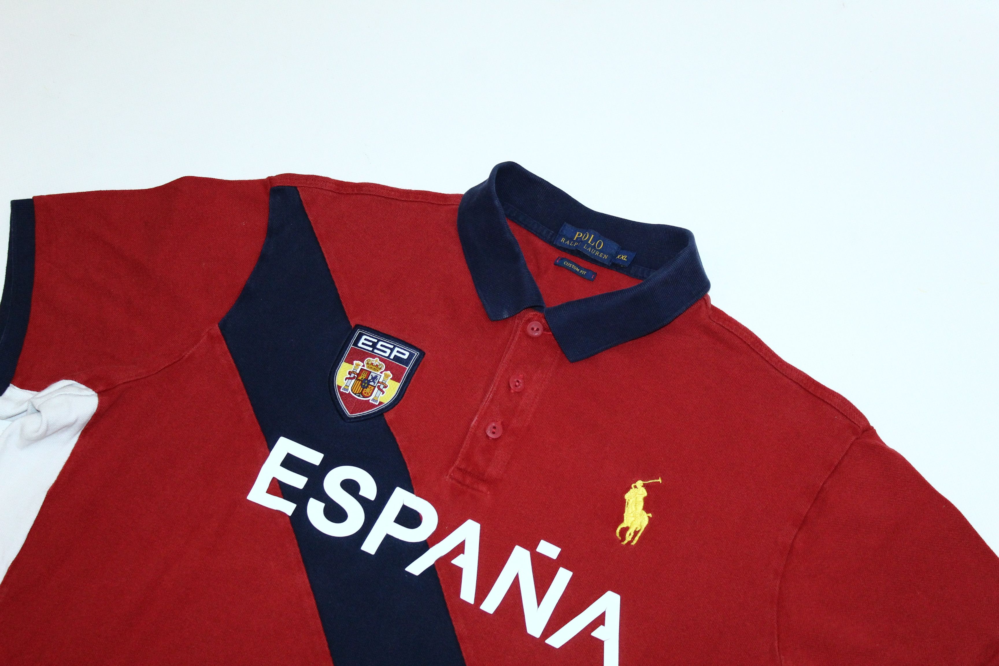 Polo Ralph Lauren 🔥 VTG 🔥 Polo Ralph Lauren Espana 16 Big Logo Casual Shirt Size US XXL / EU 58 / 5 - 2 Thumbnail
