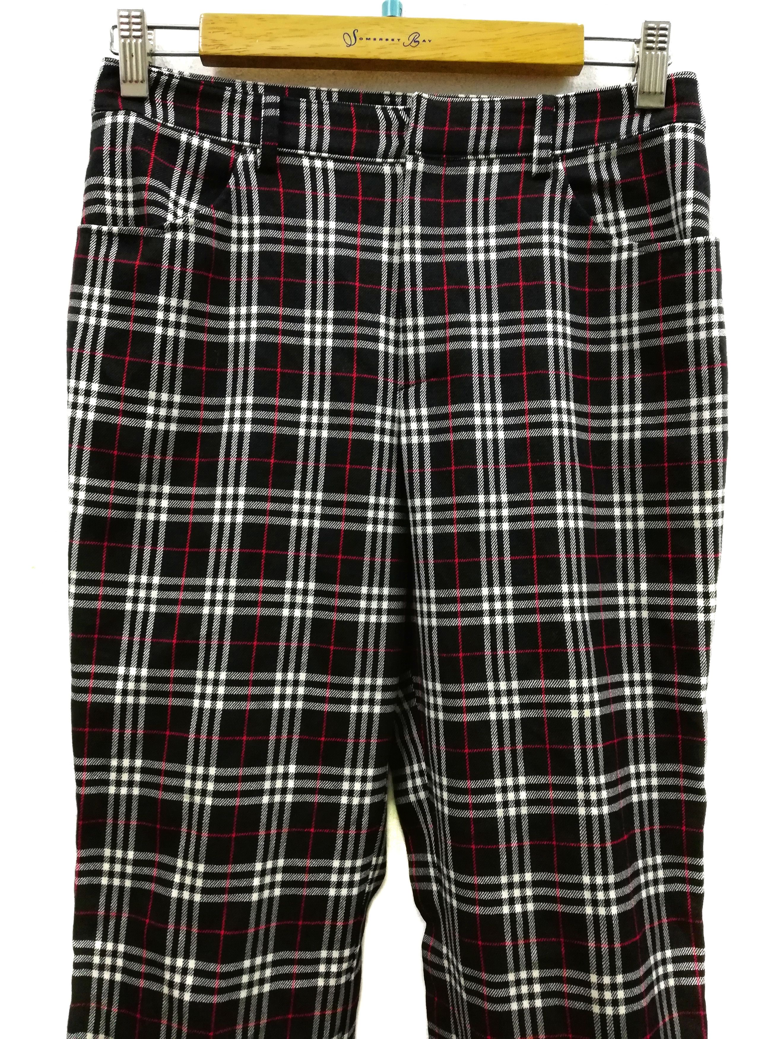 Burberry 🔥Vintage Burberry Blue Label Wool Dark Nova Check Pants🔥 Size US 28 / EU 44 - 3 Thumbnail
