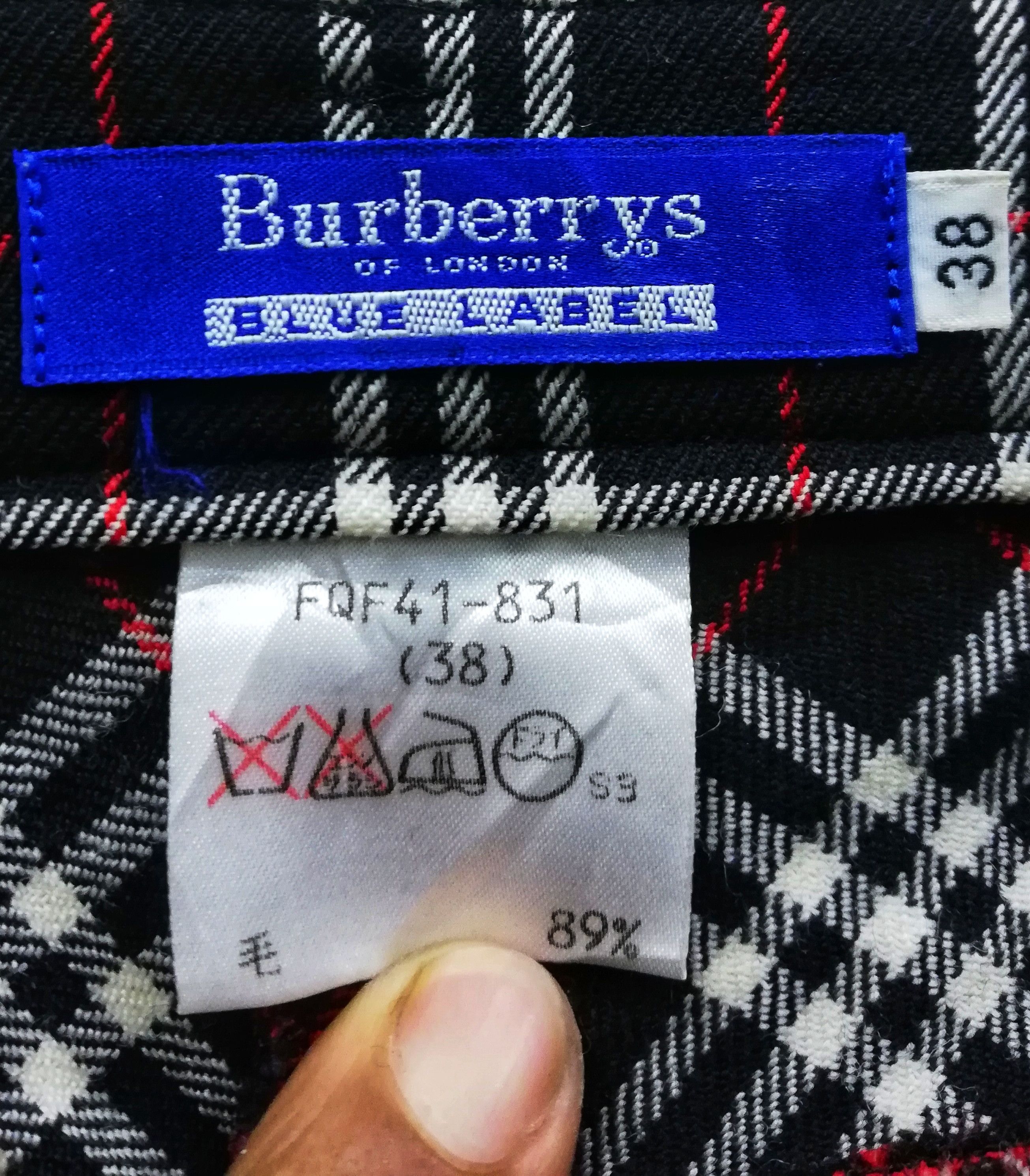 Burberry 🔥Vintage Burberry Blue Label Wool Dark Nova Check Pants🔥 Size US 28 / EU 44 - 6 Thumbnail