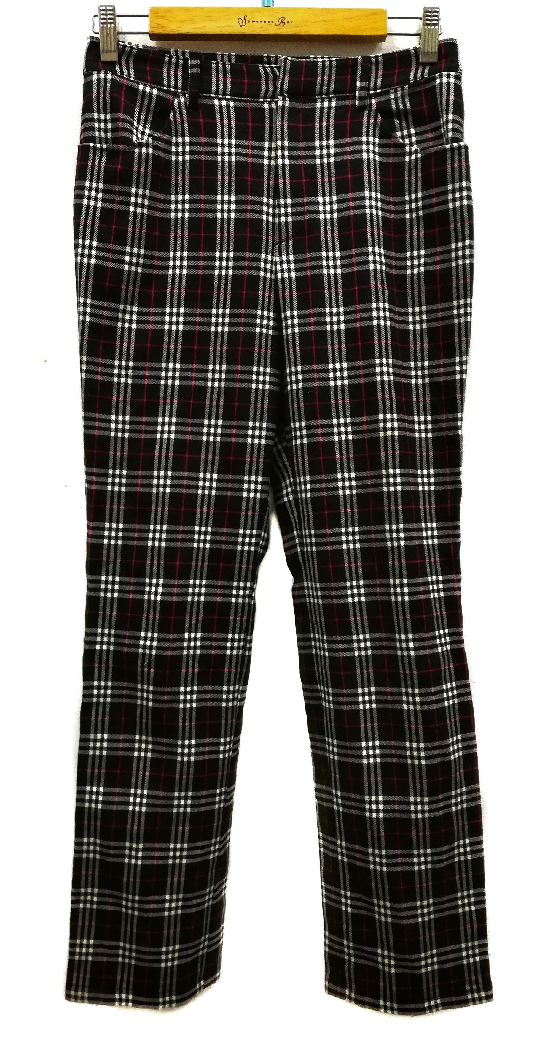 Burberry 🔥Vintage Burberry Blue Label Wool Dark Nova Check Pants🔥 Size US 28 / EU 44 - 1 Thumbnail