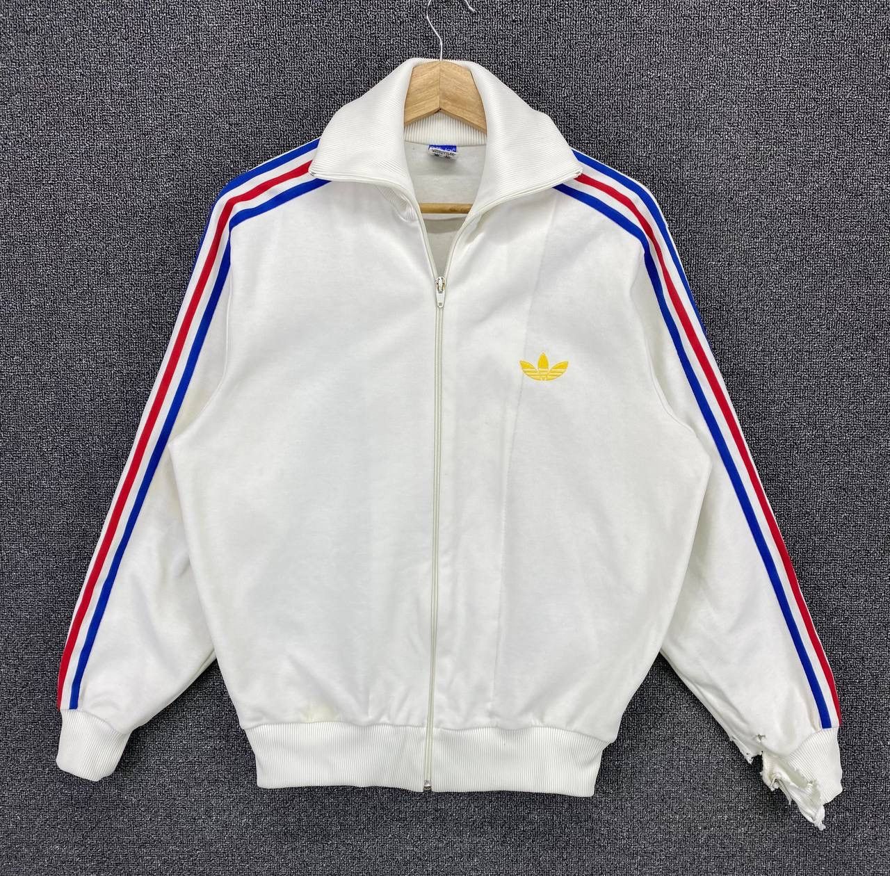 image of Vintage 80's Adidas x Descente West Germany Sweater Jacket, Men's (Size Medium)