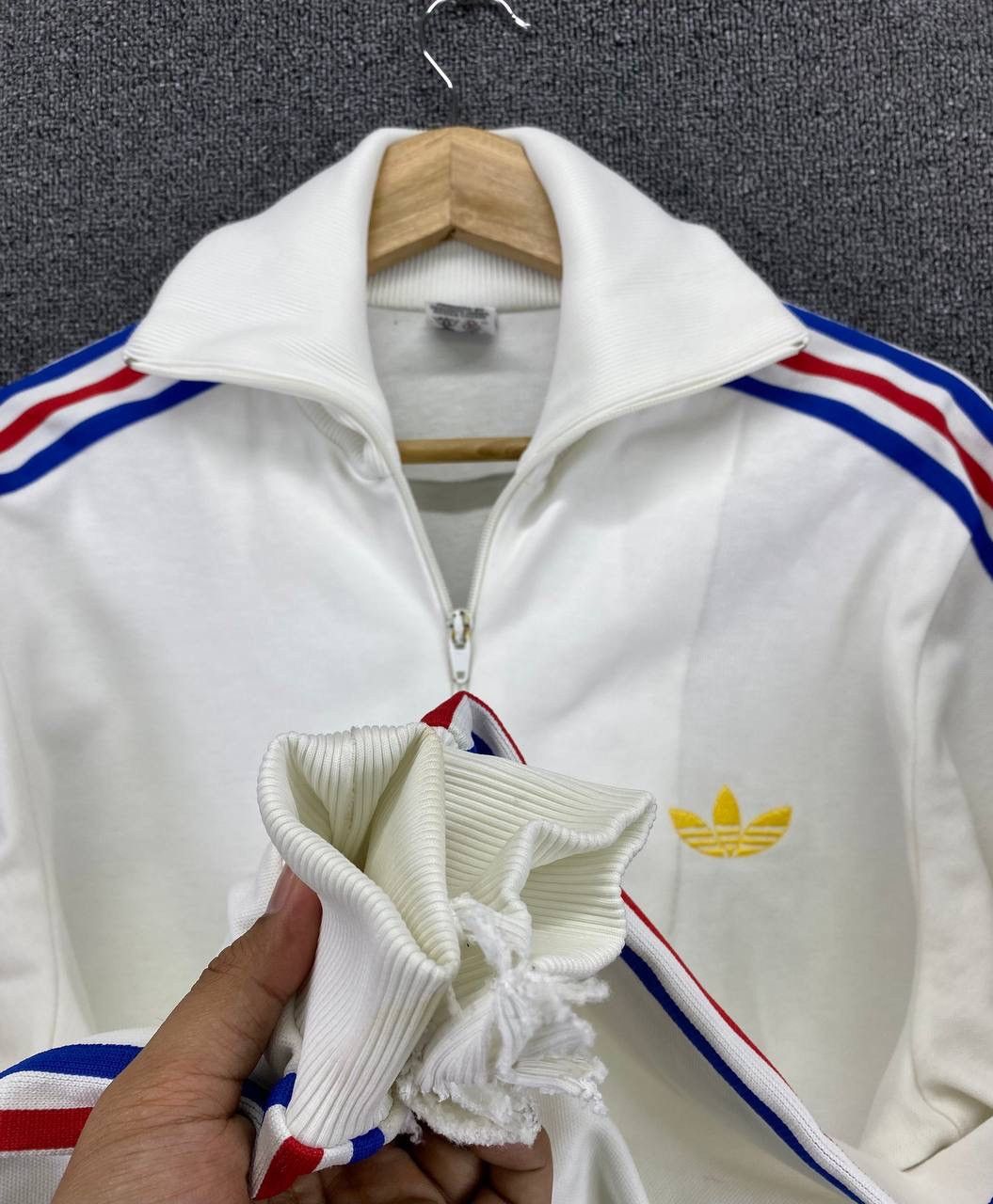Adidas Vintage 80s Adidas x Descente West Germany Sweater Jacket Size US M / EU 48-50 / 2 - 8 Thumbnail