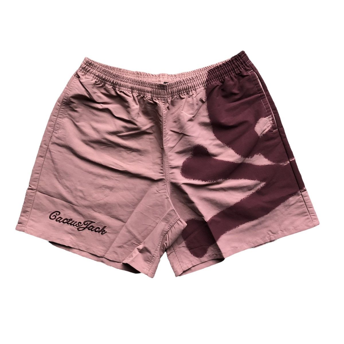 Image of Mastermind Japan x Travis Scott Cactus Jack X Mastermind "skull" Shorts in Maroon, Men's (Size 34)