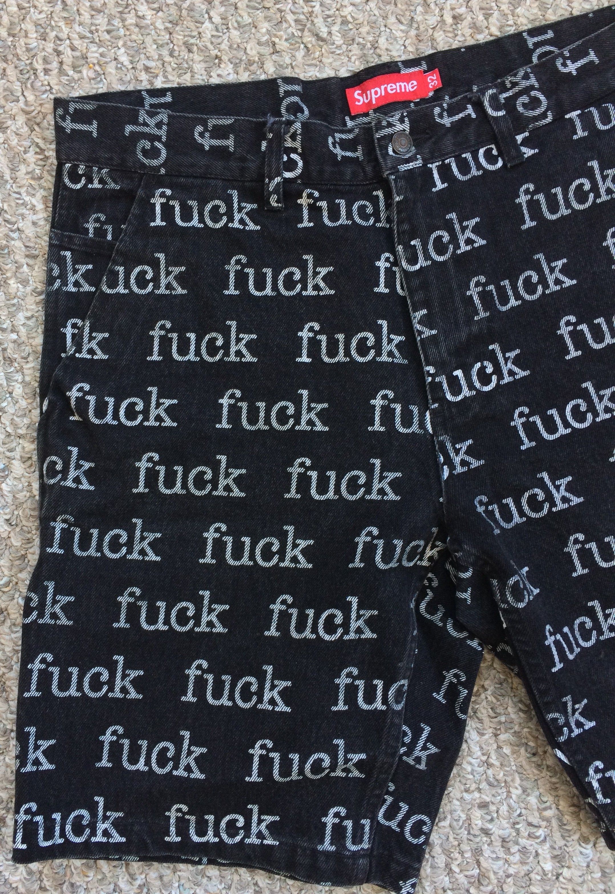 Supreme S/S 2013 Supreme Denim Fuck Shorts Size US 32 / EU 48 - 2 Thumbnail