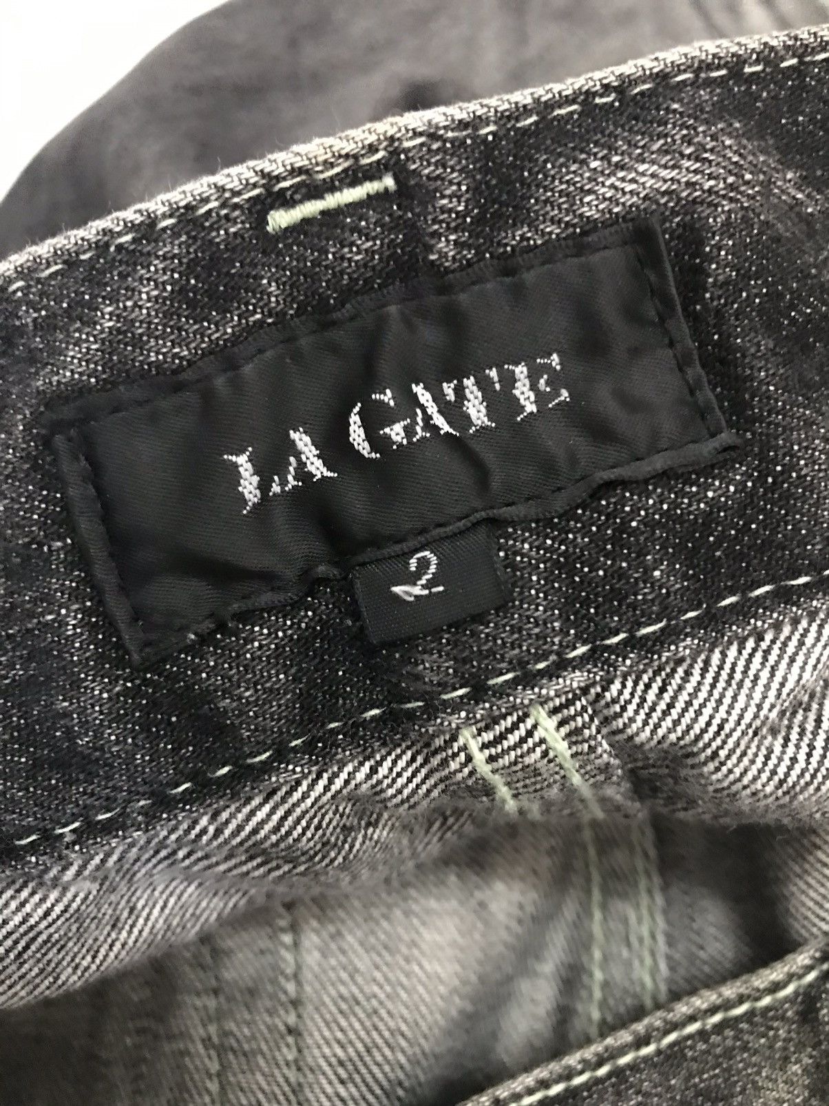 Japanese Brand Flare Jeans 💥 LA Gate Acid Wash Distressed Denim Size US 31 - 23 Thumbnail