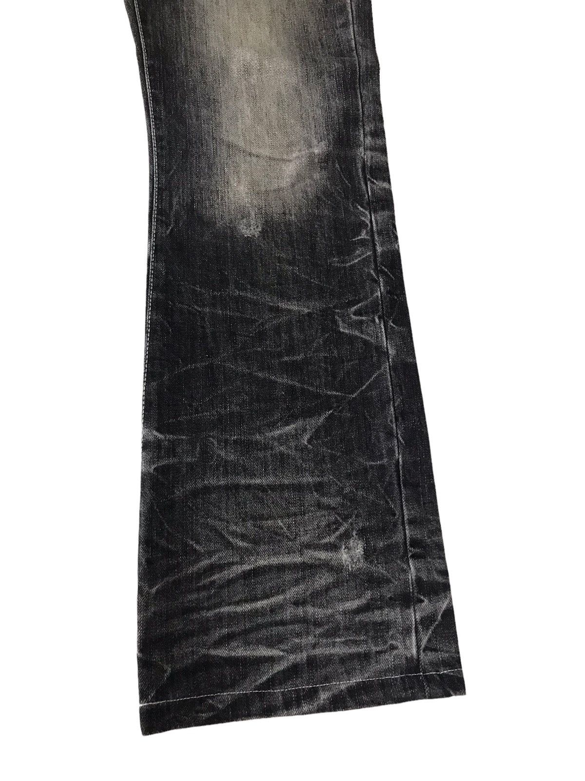 Japanese Brand Flare Jeans 💥 LA Gate Acid Wash Distressed Denim Size US 31 - 5 Thumbnail
