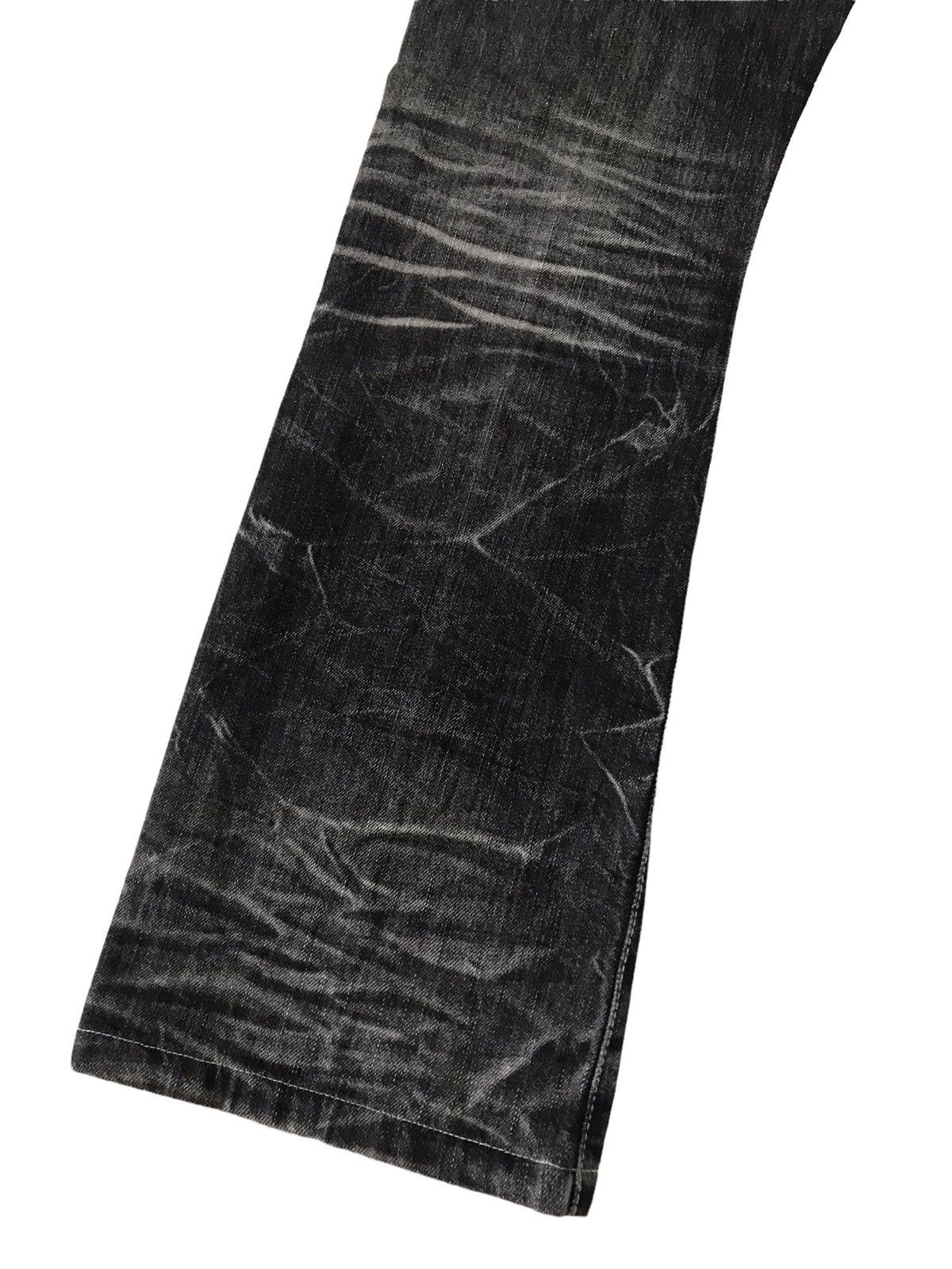 Japanese Brand Flare Jeans 💥 LA Gate Acid Wash Distressed Denim Size US 31 - 17 Thumbnail