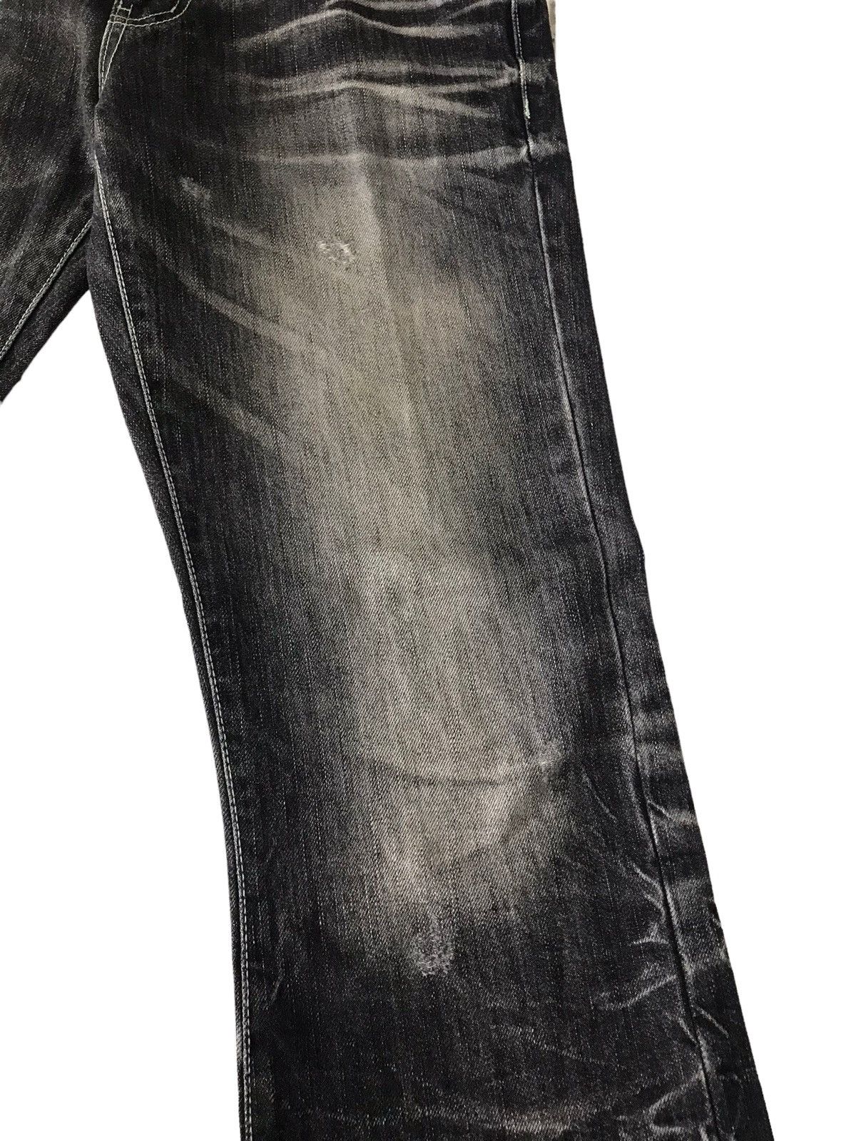 Japanese Brand Flare Jeans 💥 LA Gate Acid Wash Distressed Denim Size US 31 - 7 Thumbnail