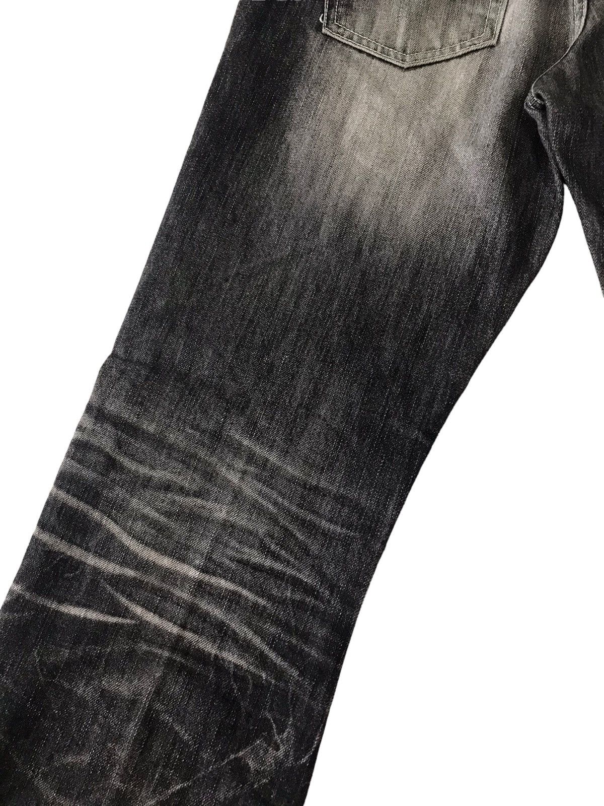Japanese Brand Flare Jeans 💥 LA Gate Acid Wash Distressed Denim Size US 31 - 19 Thumbnail